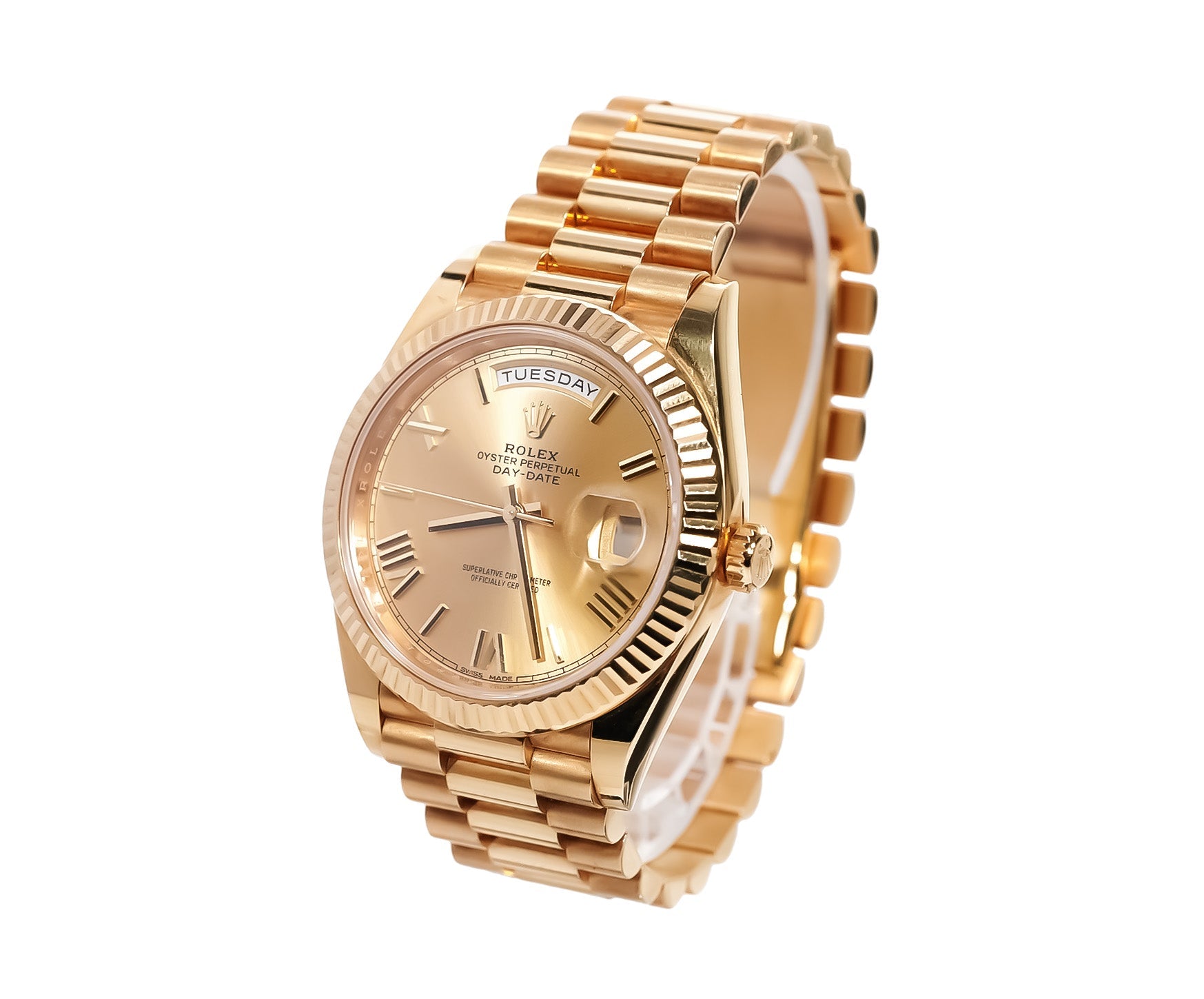 Rolex Day - Date 40mm Yellow Gold Champagne Dial Ref:228238 - Mr. Alex Jewelry
