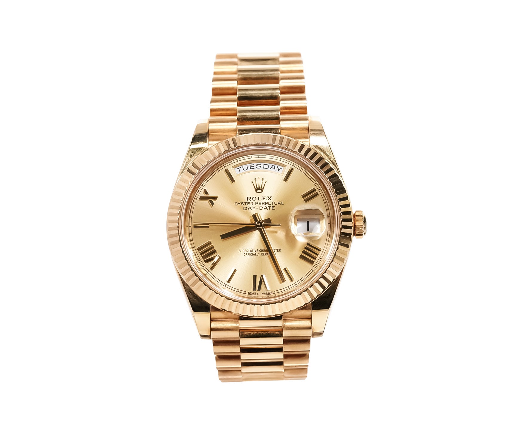 Rolex Day-Date 40mm Yellow Gold Champagne Dial Ref:228238