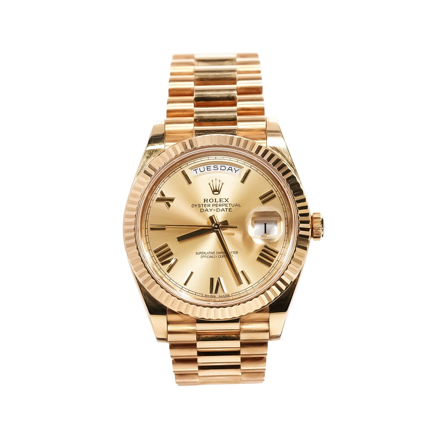 Rolex Day - Date 40mm Yellow Gold Champagne Dial Ref:228238 - Mr. Alex Jewelry
