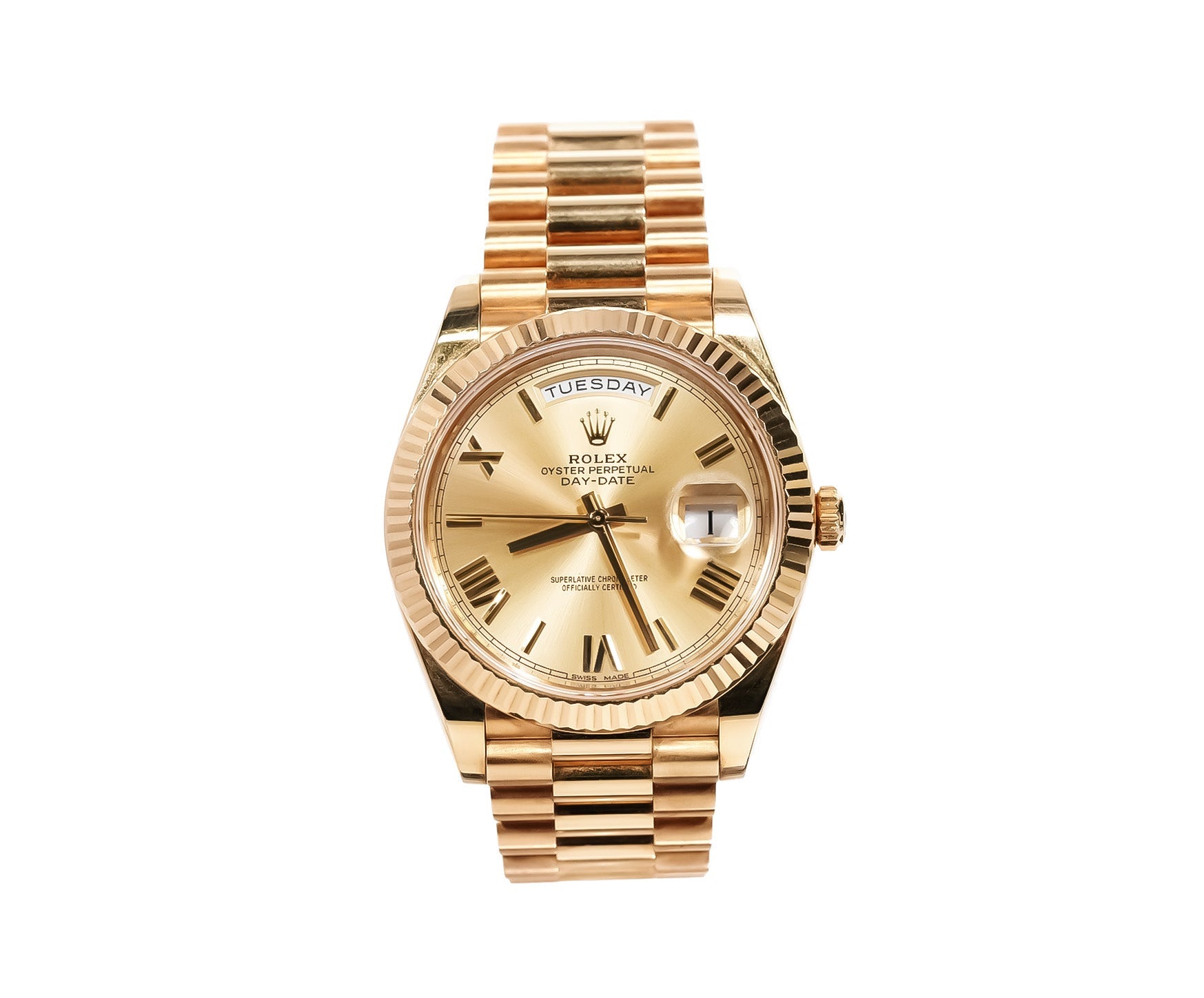 Rolex Day - Date 40mm Yellow Gold Champagne Dial Ref:228238 - Mr. Alex Jewelry