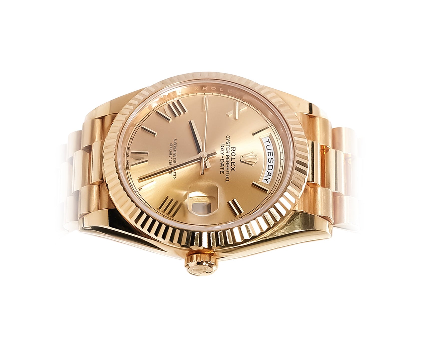 Rolex Day - Date 40mm Yellow Gold Champagne Dial Ref:228238 - Mr. Alex Jewelry