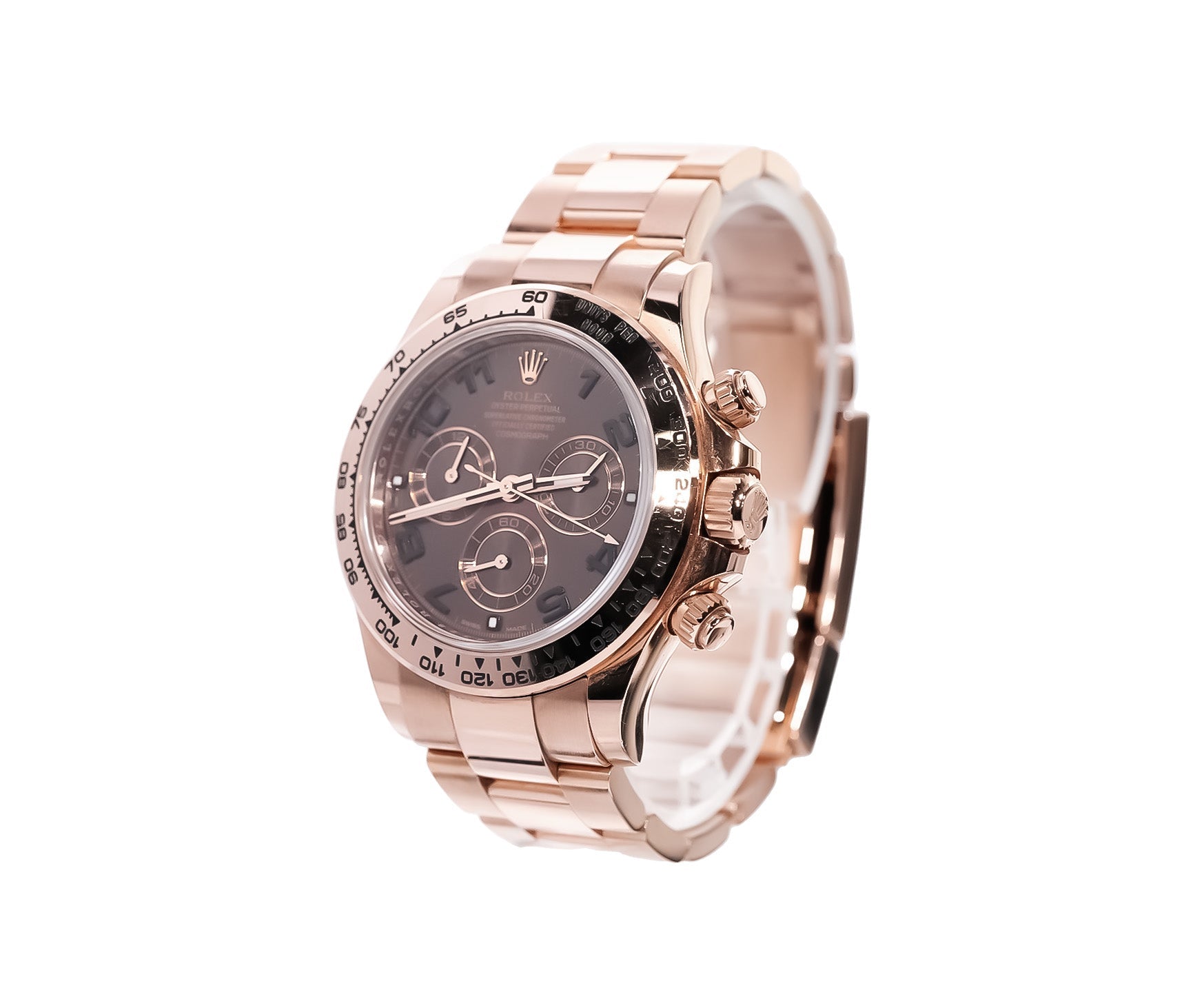 ※あすか※スウィングベル(ブラウン) Rolex Daytona 40mm Everose Gold Chocolate Dial Ref:116505
