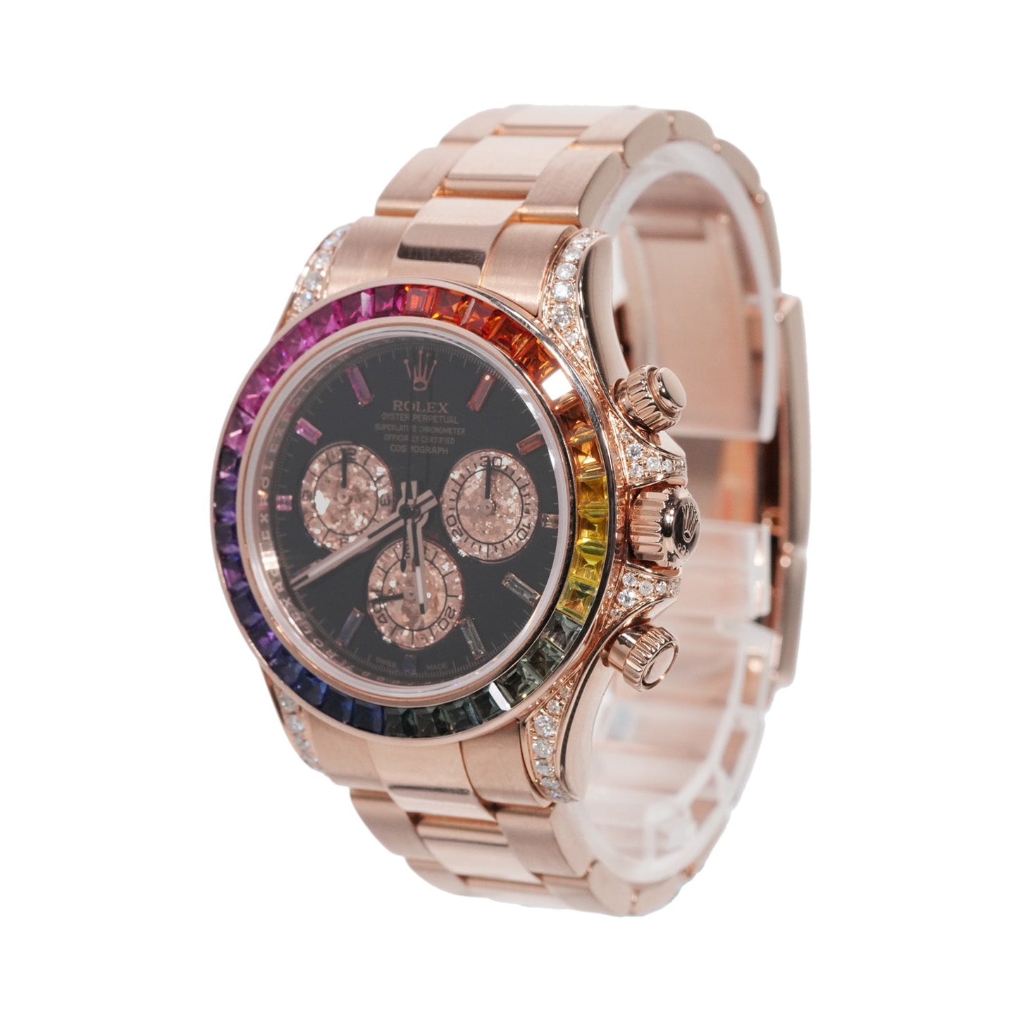 Rolex Daytona 40mm Rose Gold Rainbow Diamond Dial Ref:116505 - Mr. Alex Jewelry