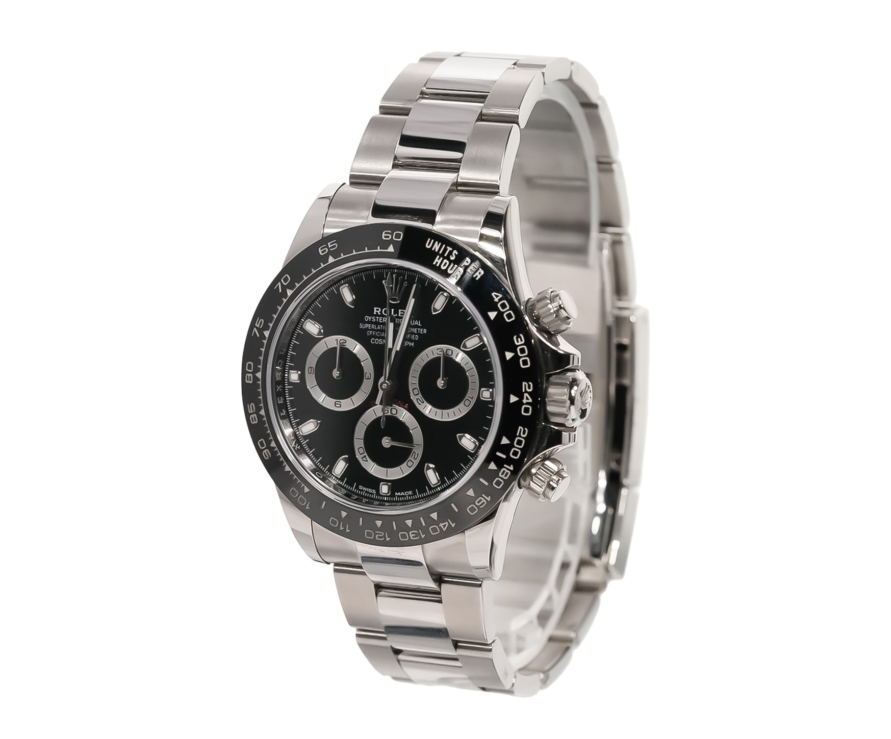 Rolex Daytona 40mm Stainless Steel Black Dial Ceramic Bezel Ref