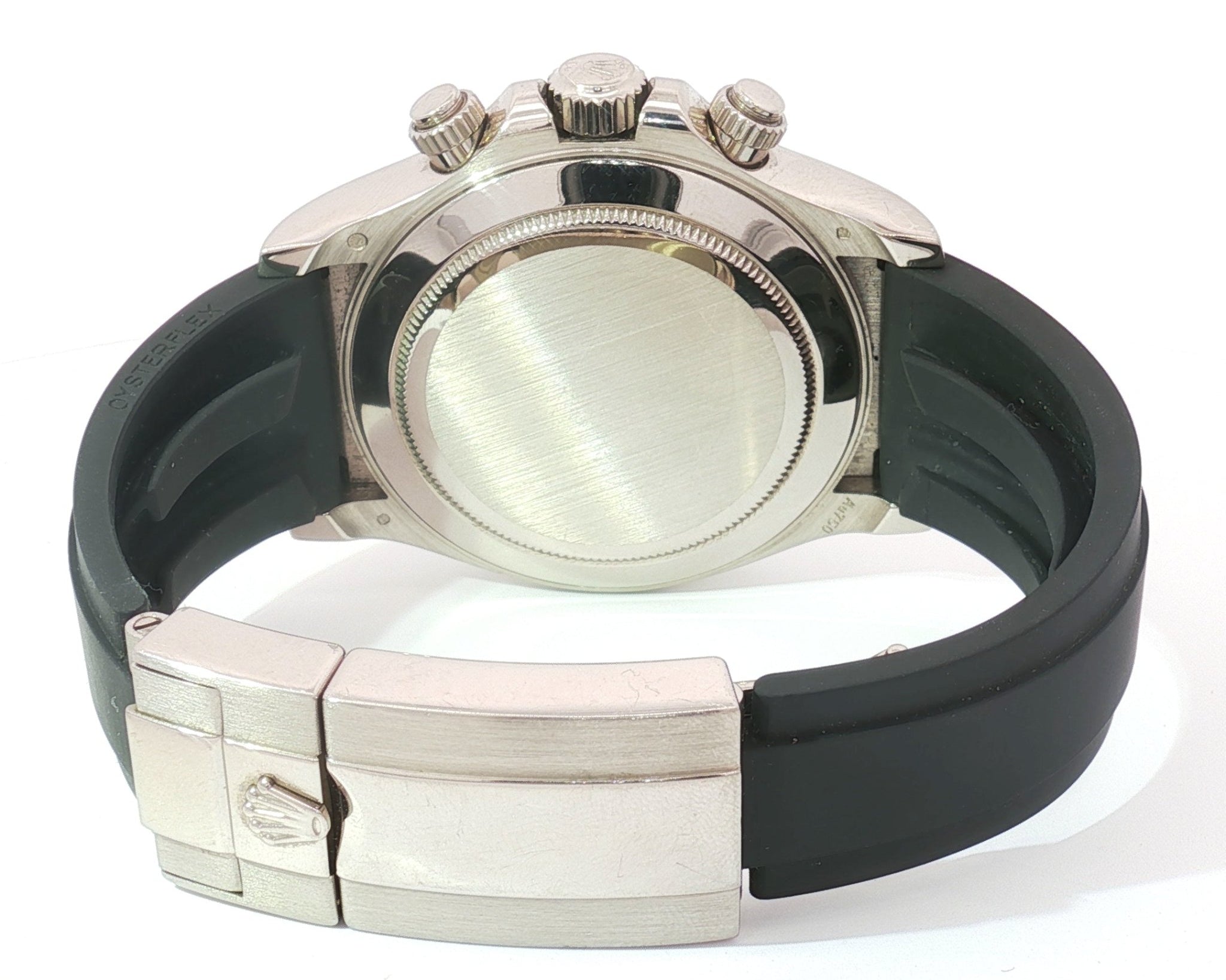 Rolex Daytona 40mm White Gold Oysterflex Silver Dial Ref:116519LN - Mr. Alex Jewelry