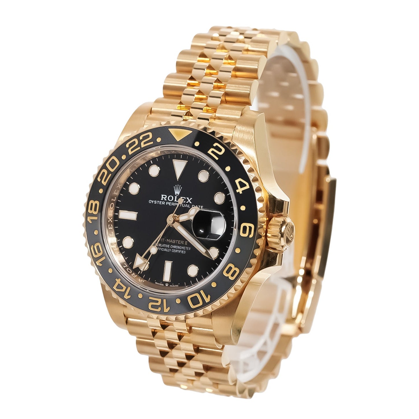 Rolex GMT - Master II 40mm Yellow Gold Black Dial Ref:126718GRNR - Mr. Alex Jewelry