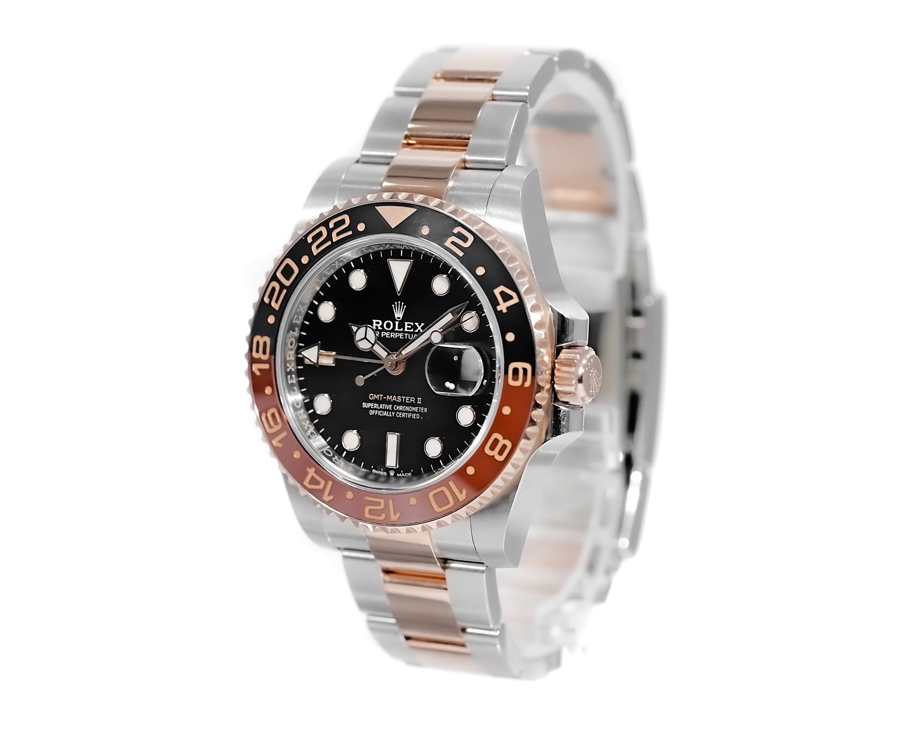 Rolex GMT - Master II Black Dial Steel and Everose Gold 40mm 126711CHNR - Mr. Alex Jewelry