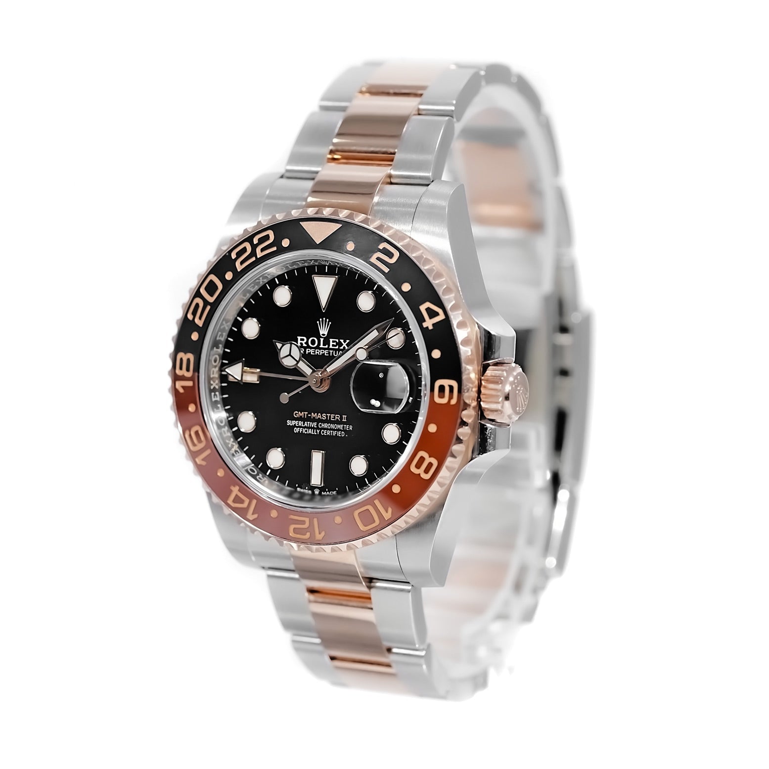 Rolex GMT - Master II Black Dial Steel and Everose Gold 40mm 126711CHNR - Mr. Alex Jewelry