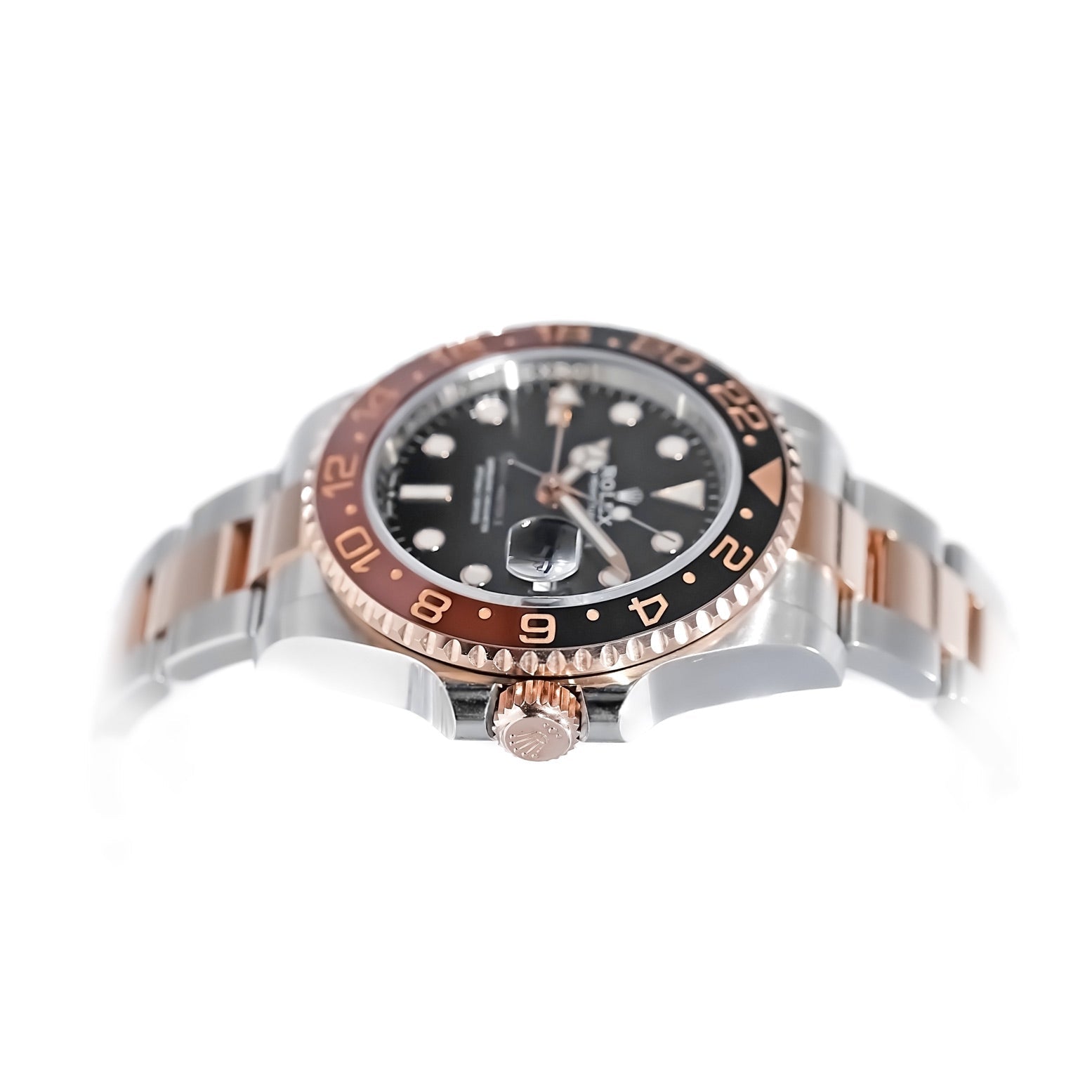 Rolex GMT - Master II Black Dial Steel and Everose Gold 40mm 126711CHNR - Mr. Alex Jewelry
