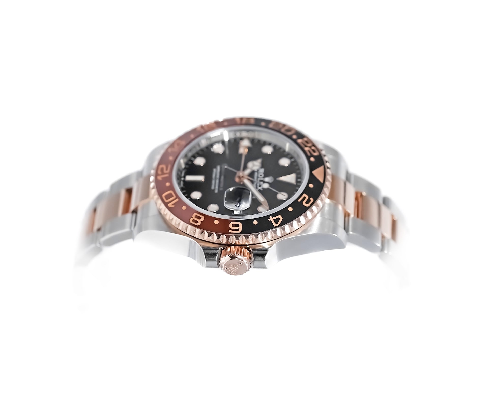 Rolex GMT - Master II Black Dial Steel and Everose Gold 40mm 126711CHNR - Mr. Alex Jewelry