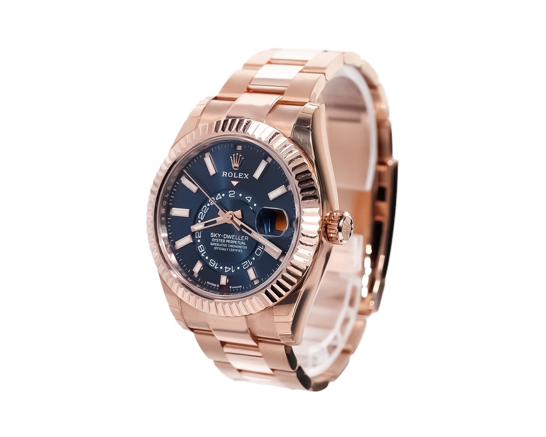 Rolex Sky - Dweller 42mm Everose Gold Blue Dial Ref:336935 - Mr. Alex Jewelry