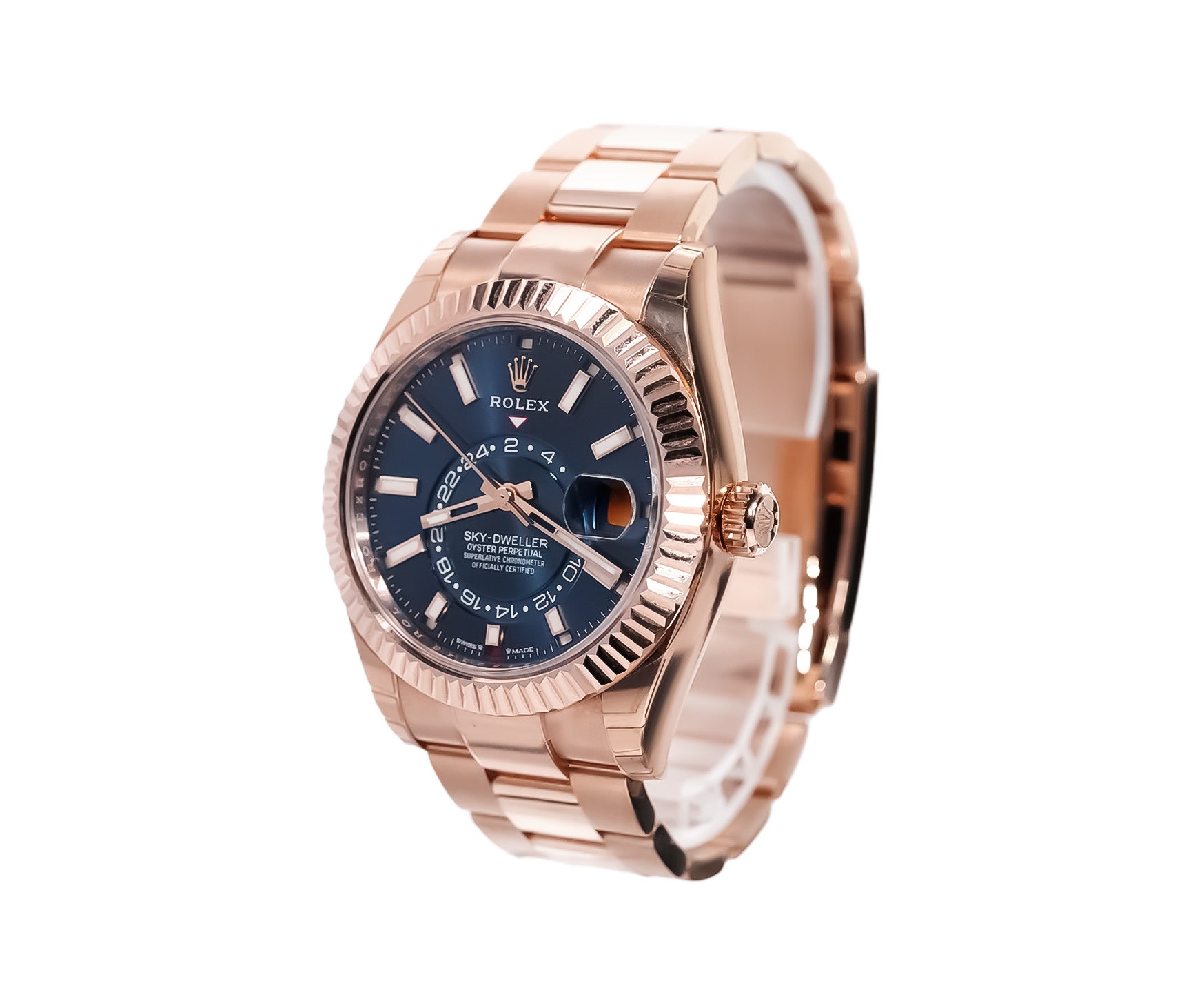 Rolex Sky - Dweller 42mm Everose Gold Blue Dial Ref:336935 - Mr. Alex Jewelry