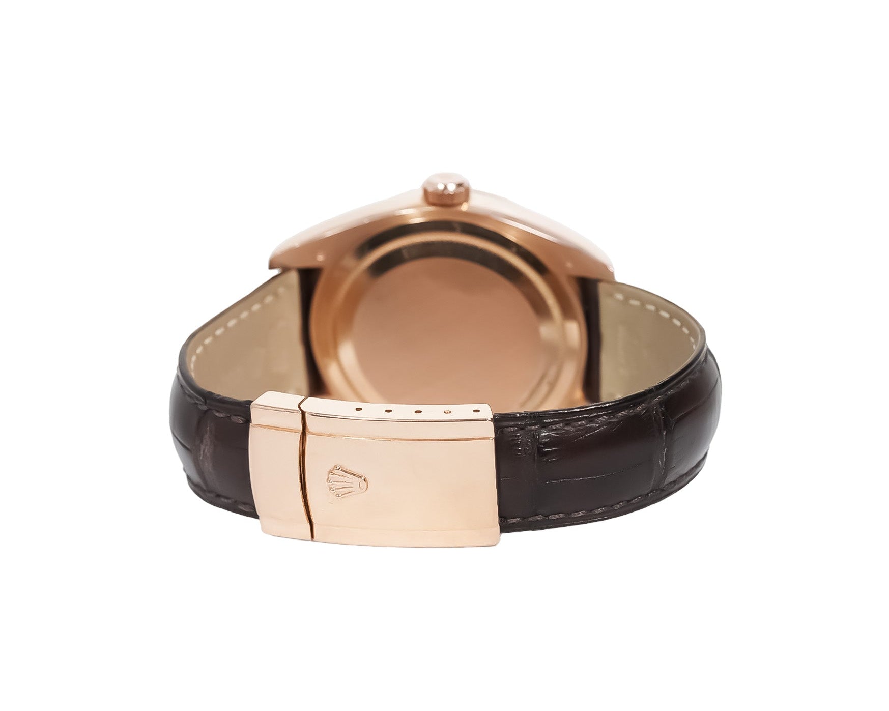 Rolex Sky - Dweller 42mm Everose Gold Chocolate Dial Leather Strap Ref:326135 - Mr. Alex Jewelry