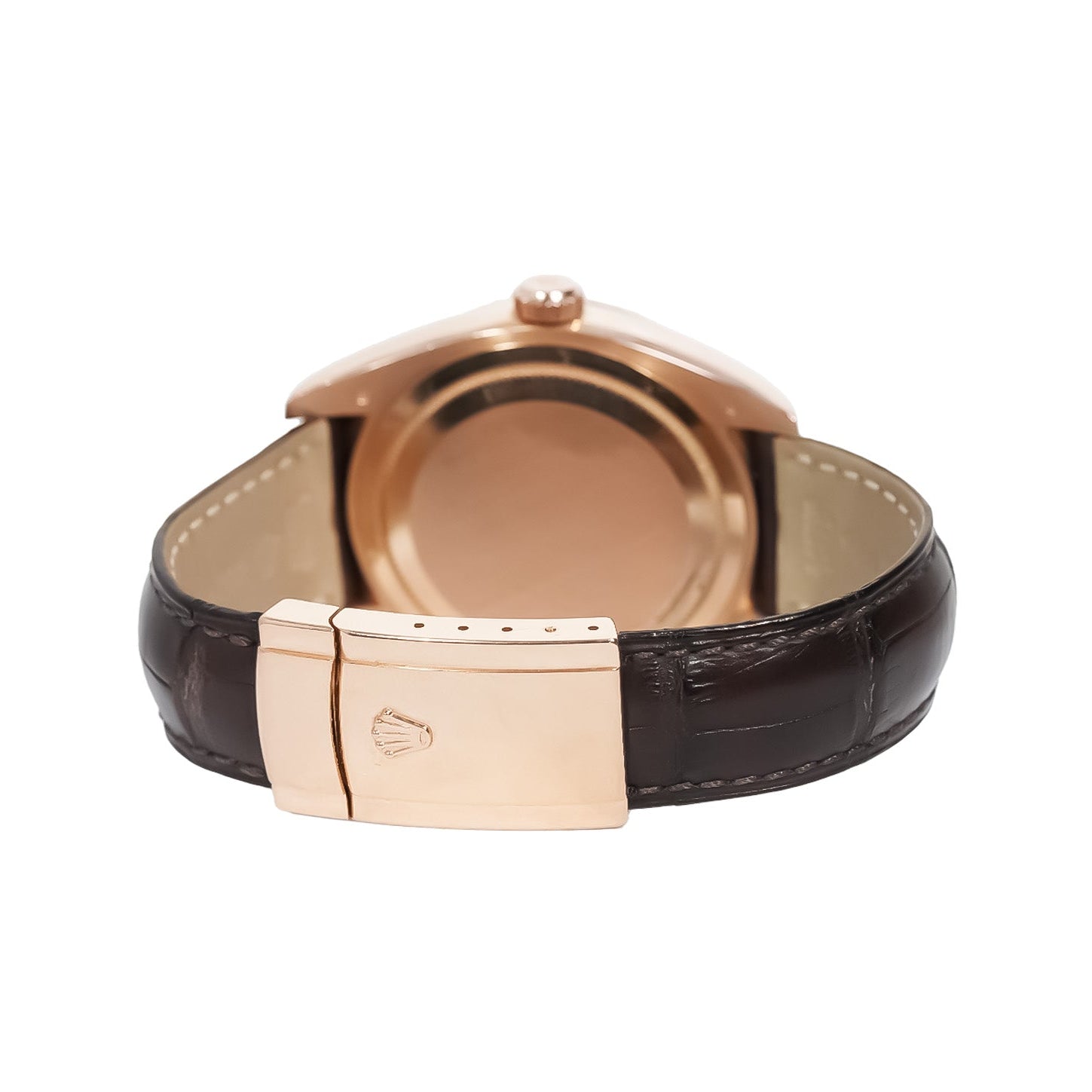 Rolex Sky - Dweller 42mm Everose Gold Chocolate Dial Leather Strap Ref:326135 - Mr. Alex Jewelry