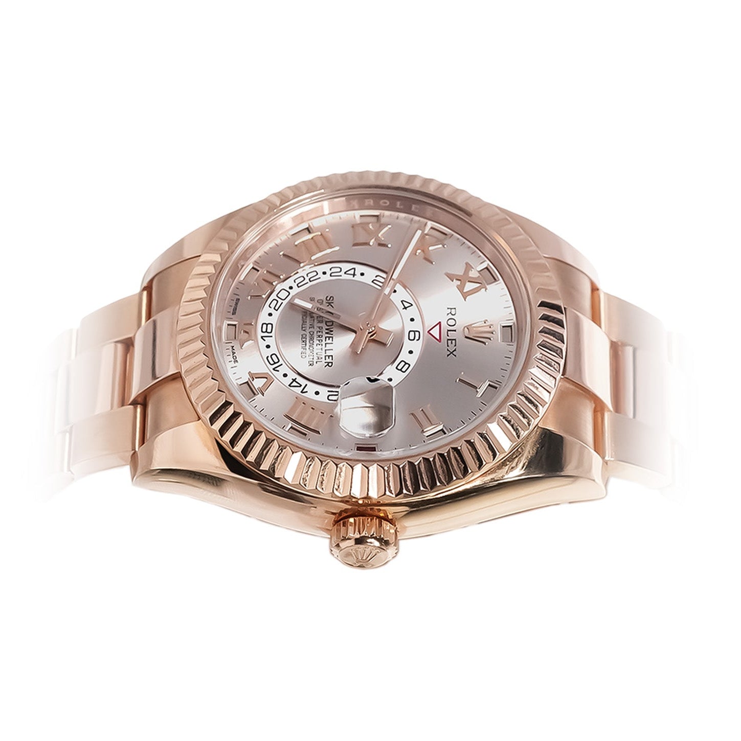 Rolex Sky - Dweller 42mm Everose Gold Sundust Roman Dial Ref:326935 - Mr. Alex Jewelry