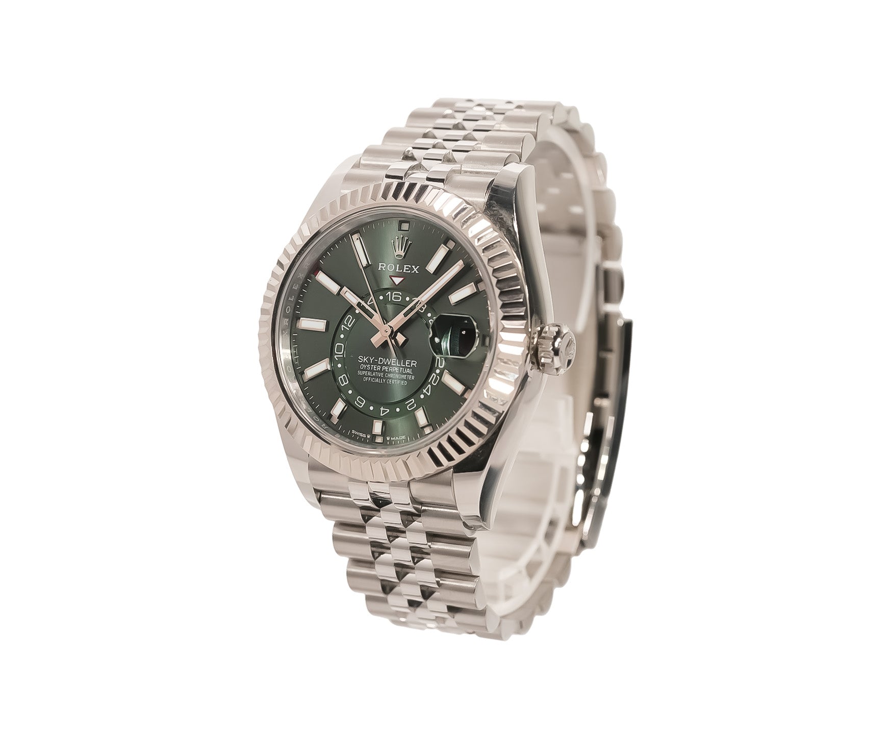 Rolex Sky-Dweller 42mm Stainless Steel Mint Green Dial Jubilee