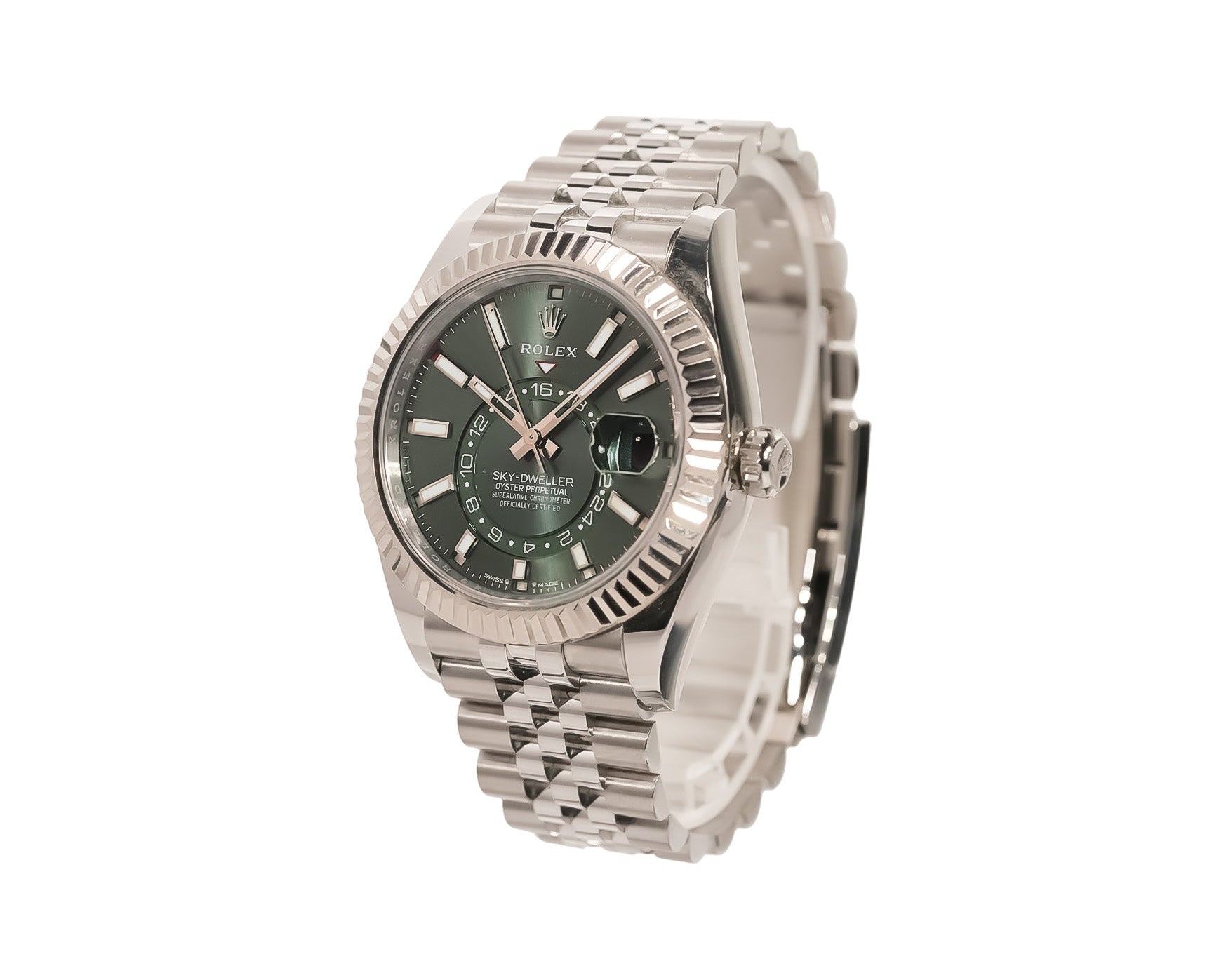Rolex Sky - Dweller 42mm Stainless Steel Mint Green Dial Jubilee Bracelet Ref:336934 - Mr. Alex Jewelry