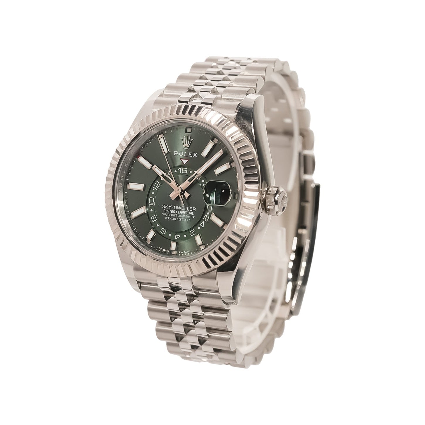 Rolex Sky - Dweller 42mm Stainless Steel Mint Green Dial Jubilee Bracelet Ref:336934 - Mr. Alex Jewelry