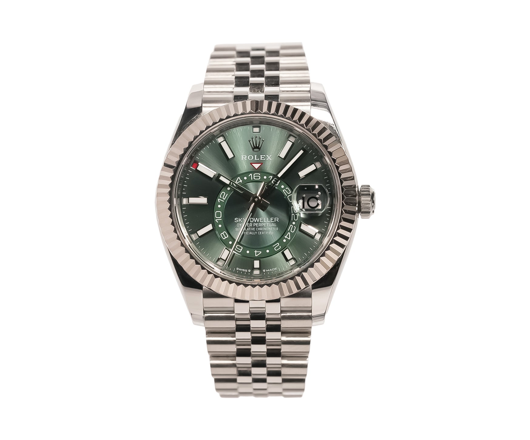 Rolex Sky-Dweller 42mm Stainless Steel Mint Green Dial Jubilee