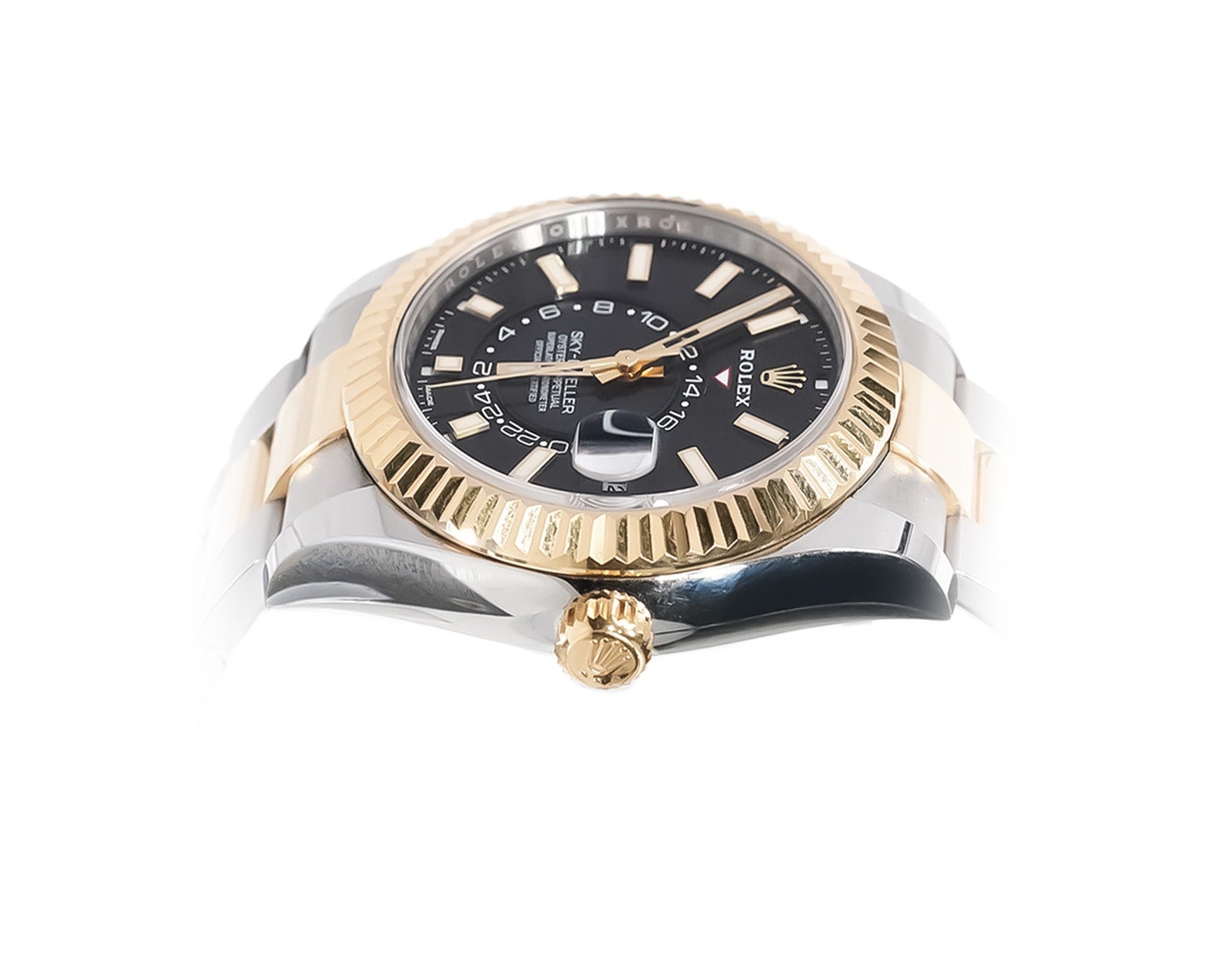 Rolex Sky - Dweller 42mm Two - Tone Yellow Gold Black Dial Oyster Bracelet Ref:326933 - Mr. Alex Jewelry