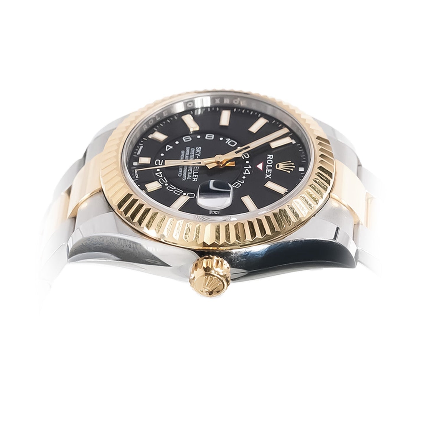Rolex Sky - Dweller 42mm Two - Tone Yellow Gold Black Dial Oyster Bracelet Ref:326933 - Mr. Alex Jewelry