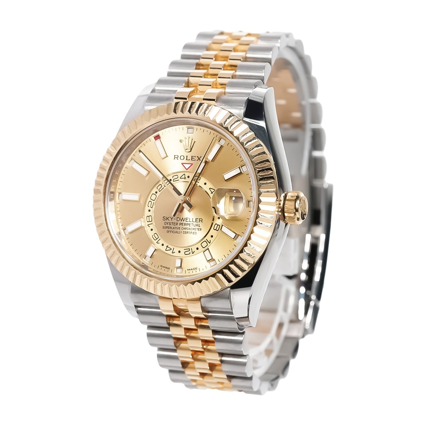 Rolex Sky - Dweller 42mm Two - Tone Yellow Gold Champagne Dial Jubilee Bracelet Ref:336933 - Mr. Alex Jewelry