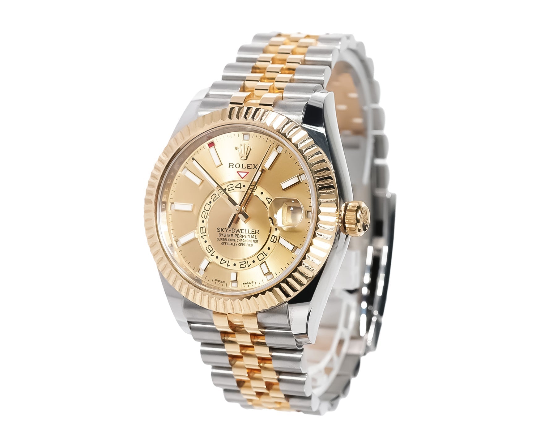 Rolex Sky - Dweller 42mm Two - Tone Yellow Gold Champagne Dial Jubilee Bracelet Ref:336933 - Mr. Alex Jewelry