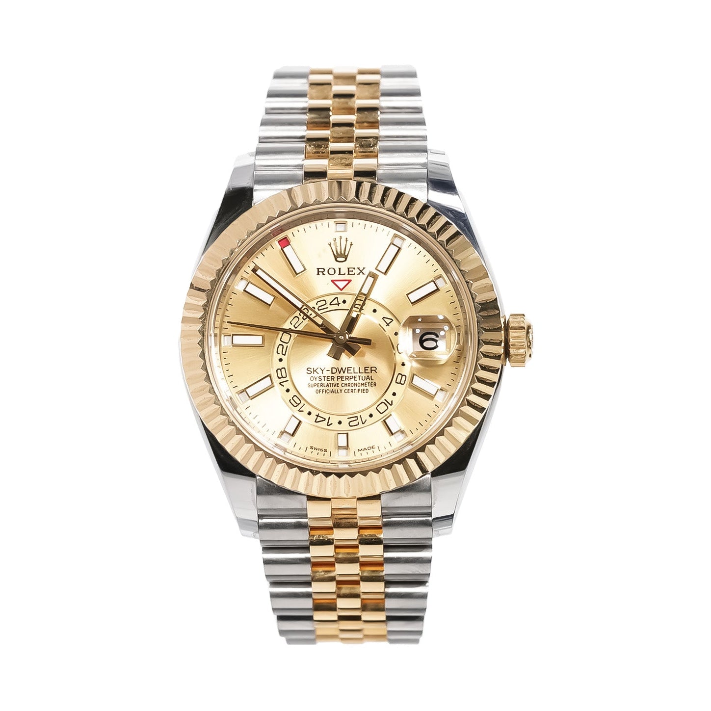 Rolex Sky - Dweller 42mm Two - Tone Yellow Gold Champagne Dial Jubilee Bracelet Ref:336933 - Mr. Alex Jewelry