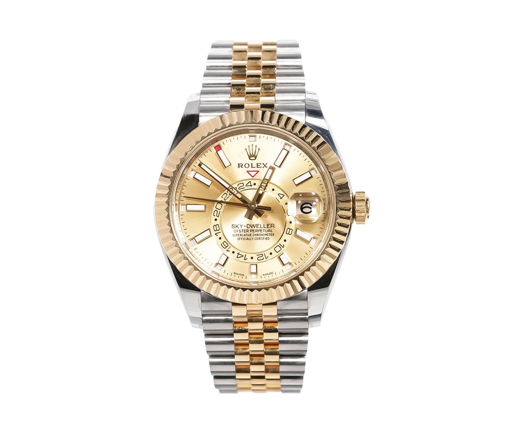 Rolex Sky - Dweller 42mm Two - Tone Yellow Gold Champagne Dial Jubilee Bracelet Ref:336933 - Mr. Alex Jewelry