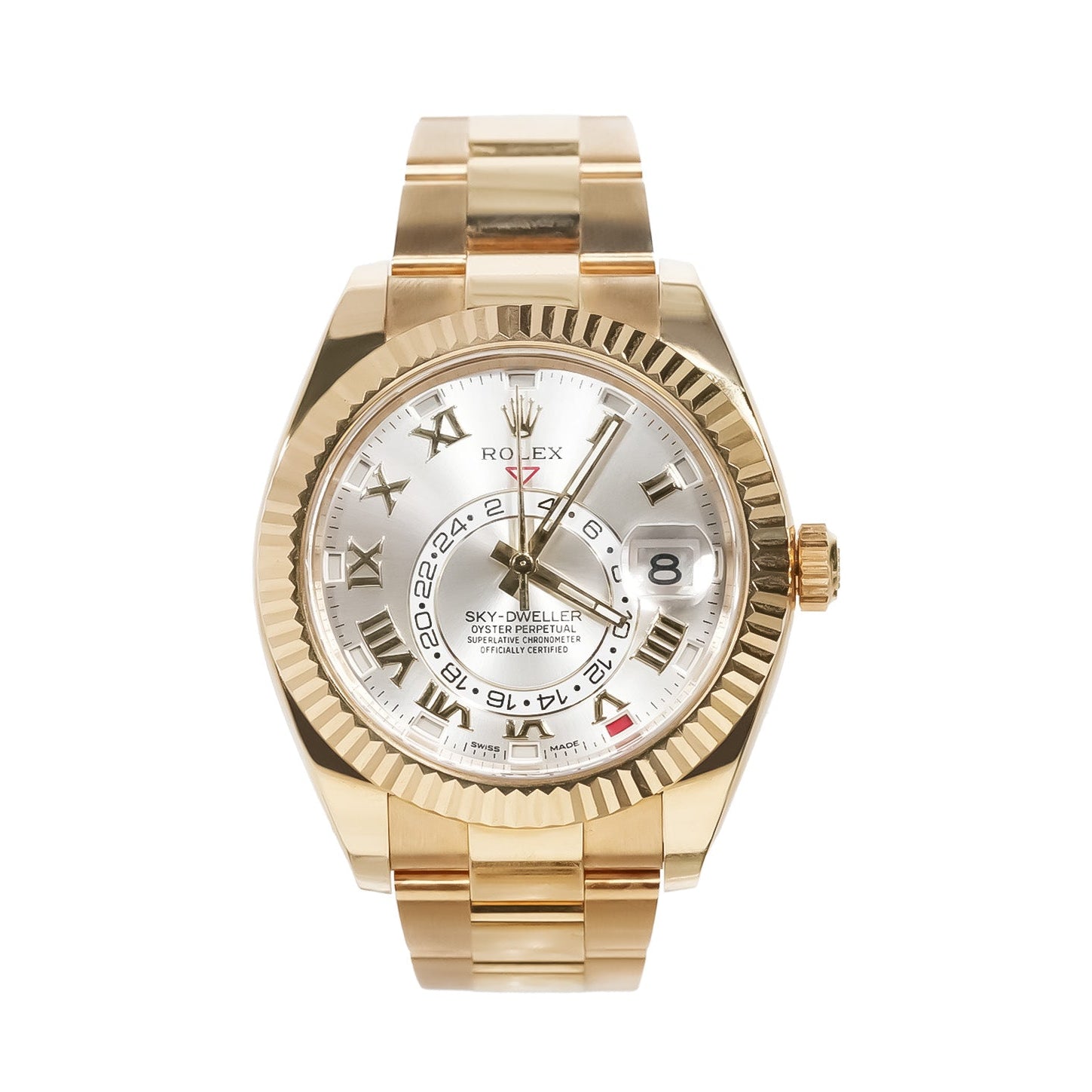 Rolex Sky - Dweller 42mm Yellow Gold Sundust Roman Dial Ref:326938 - Mr. Alex Jewelry