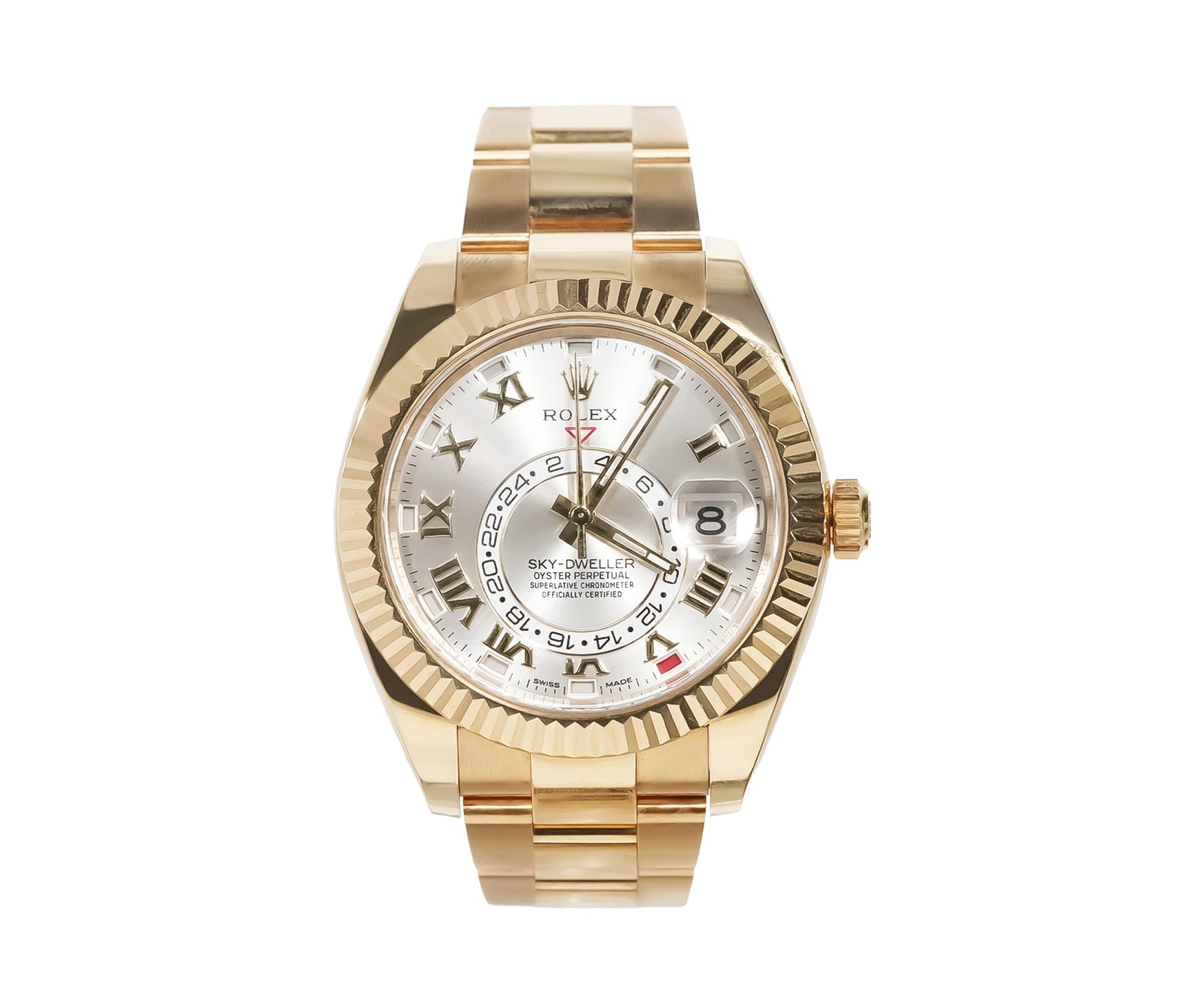Rolex Sky - Dweller 42mm Yellow Gold Sundust Roman Dial Ref:326938 - Mr. Alex Jewelry
