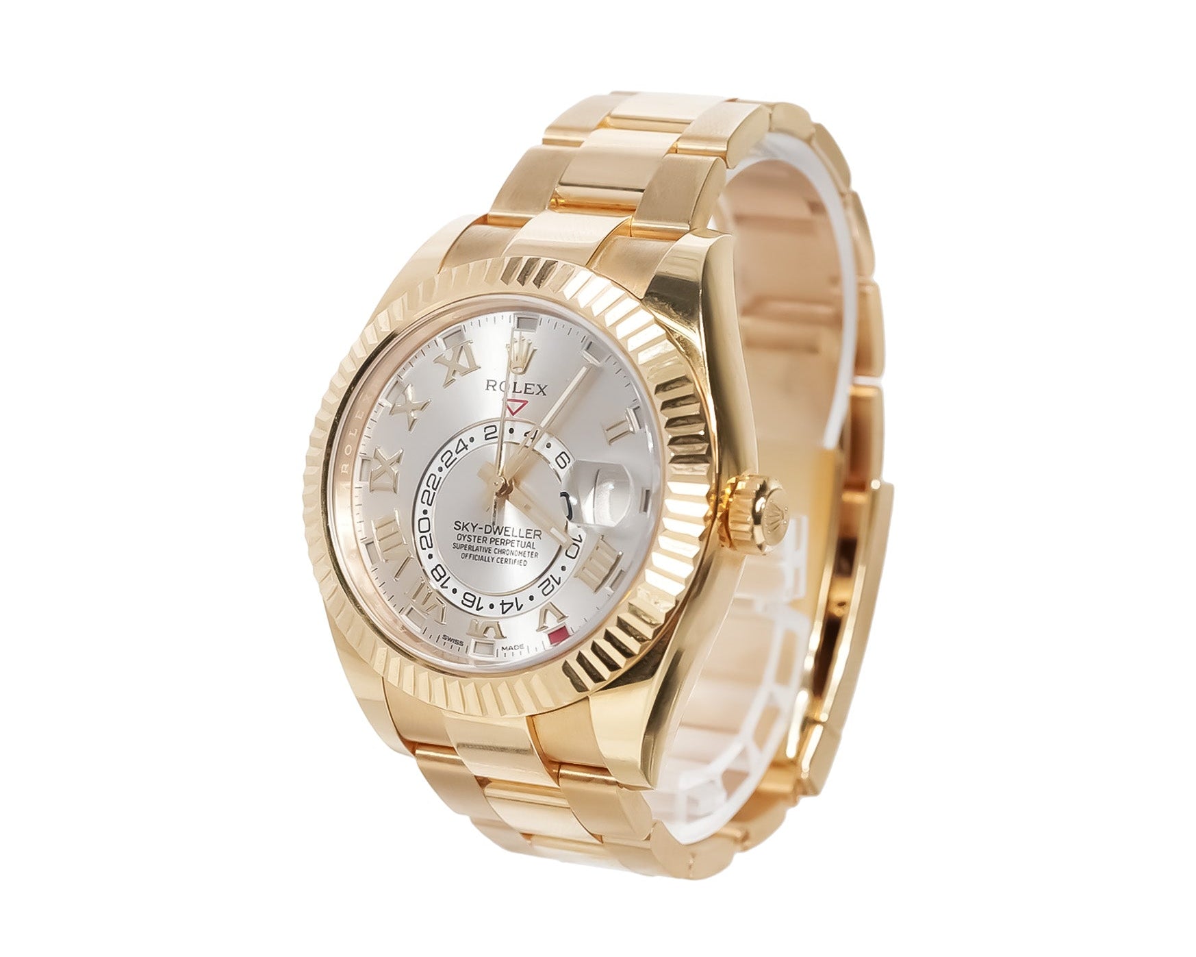 Rolex Sky - Dweller 42mm Yellow Gold Sundust Roman Dial Ref:326938 - Mr. Alex Jewelry