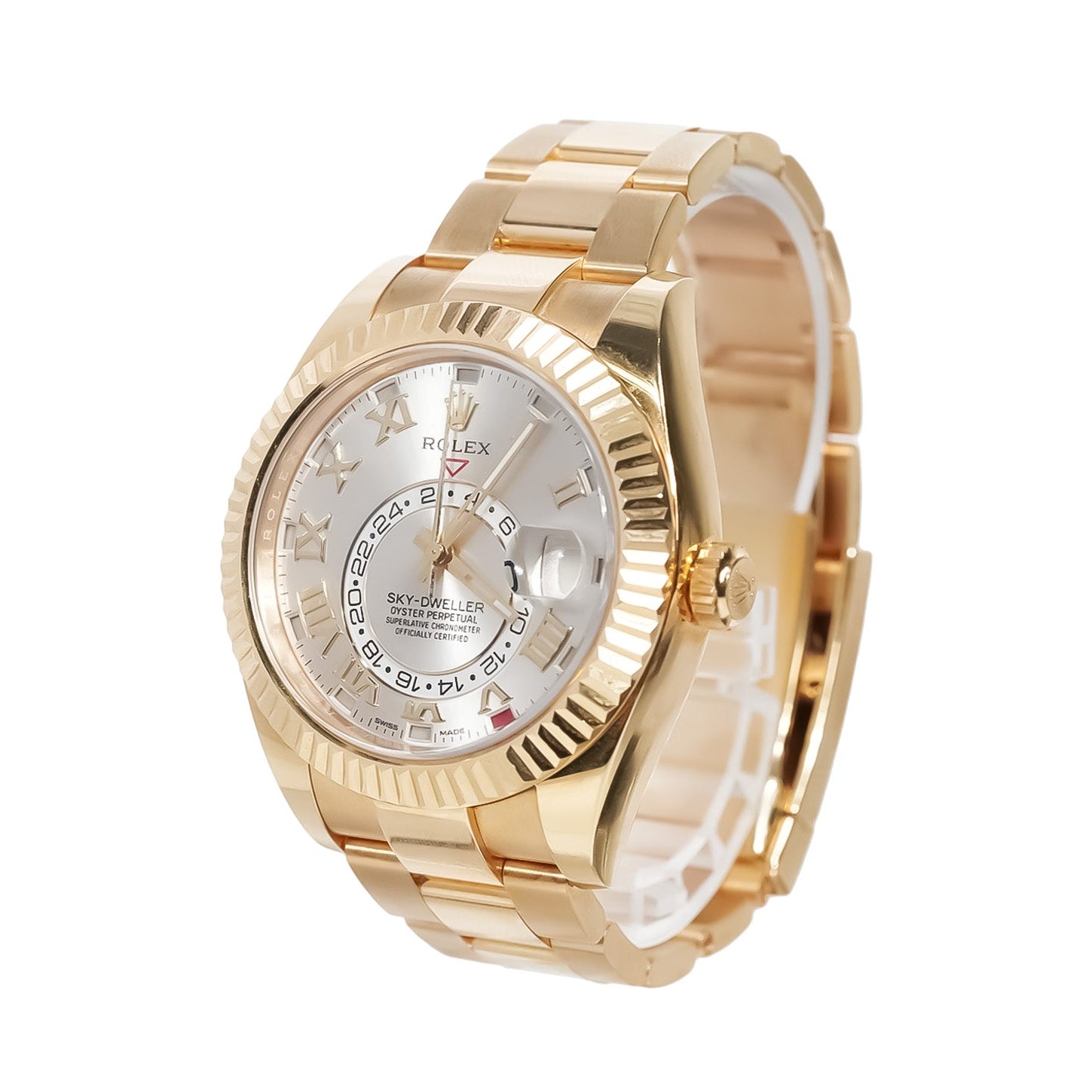 Rolex Sky - Dweller 42mm Yellow Gold Sundust Roman Dial Ref:326938 - Mr. Alex Jewelry
