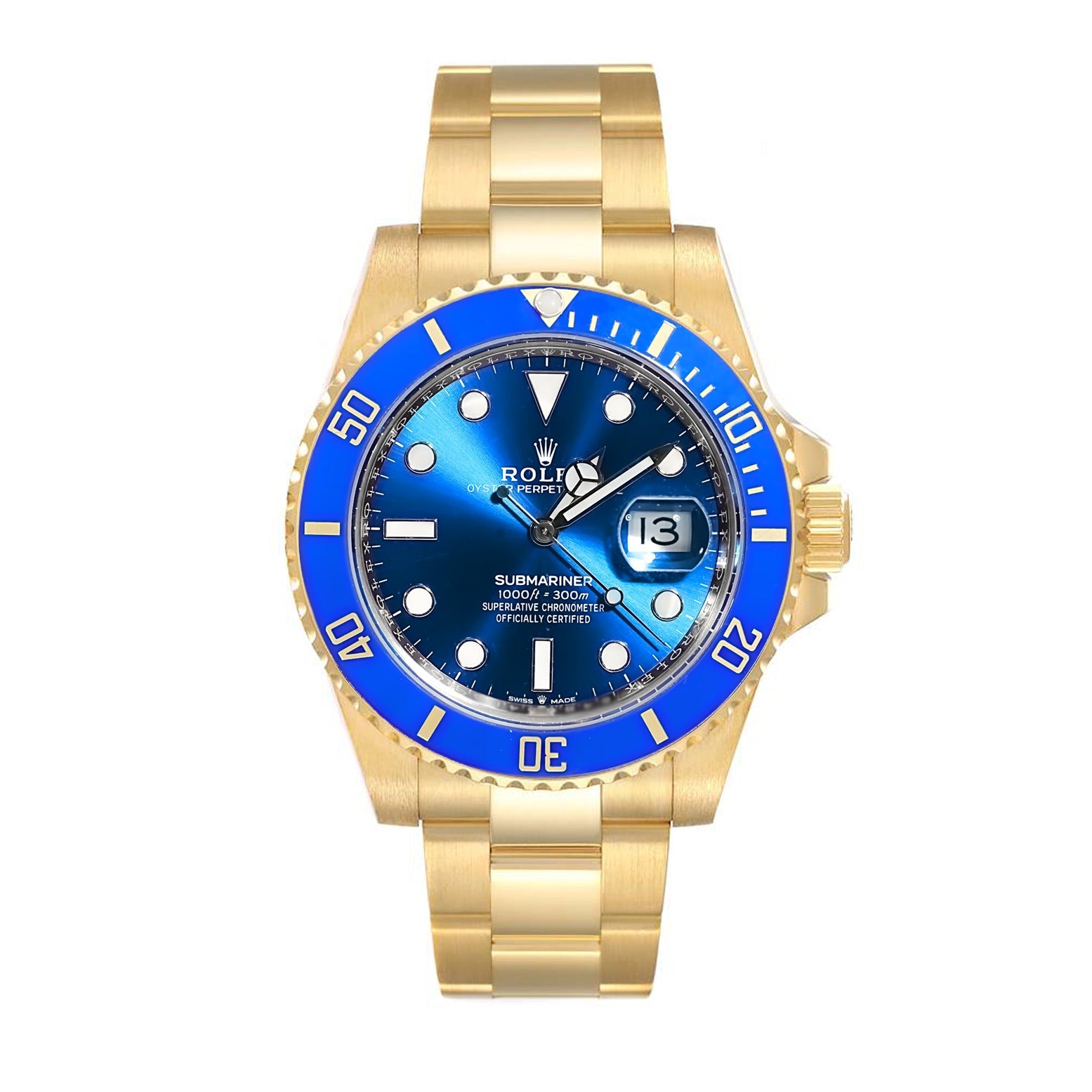 Rolex Submariner Blue Dial Yellow Gold 41mm 126618LB - Mr. Alex Jewelry