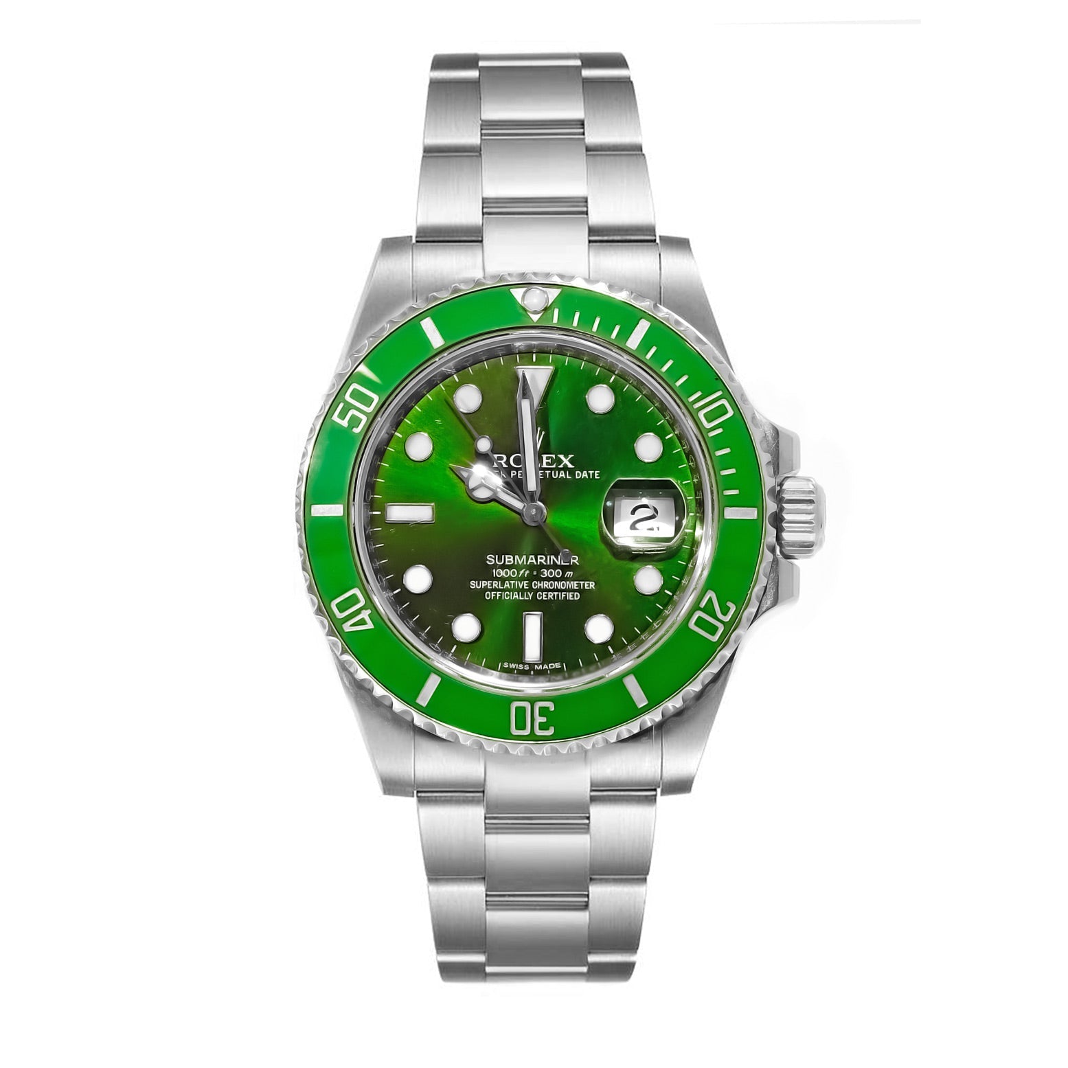 Rolex Submariner Green Dial Stainless steel 40mm 116610lV - Mr. Alex Jewelry