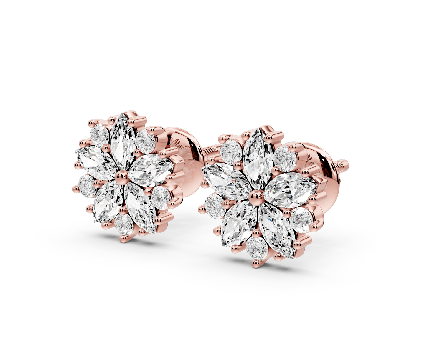Rose Earrings Rose Gold - Mr. Alex Jewelry
