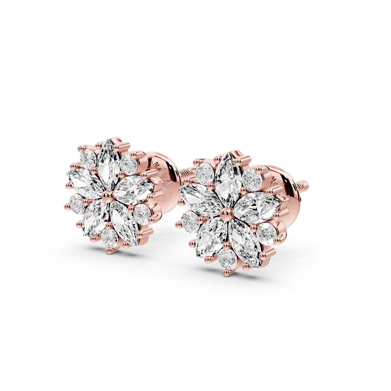 Rose Earrings Rose Gold - Mr. Alex Jewelry