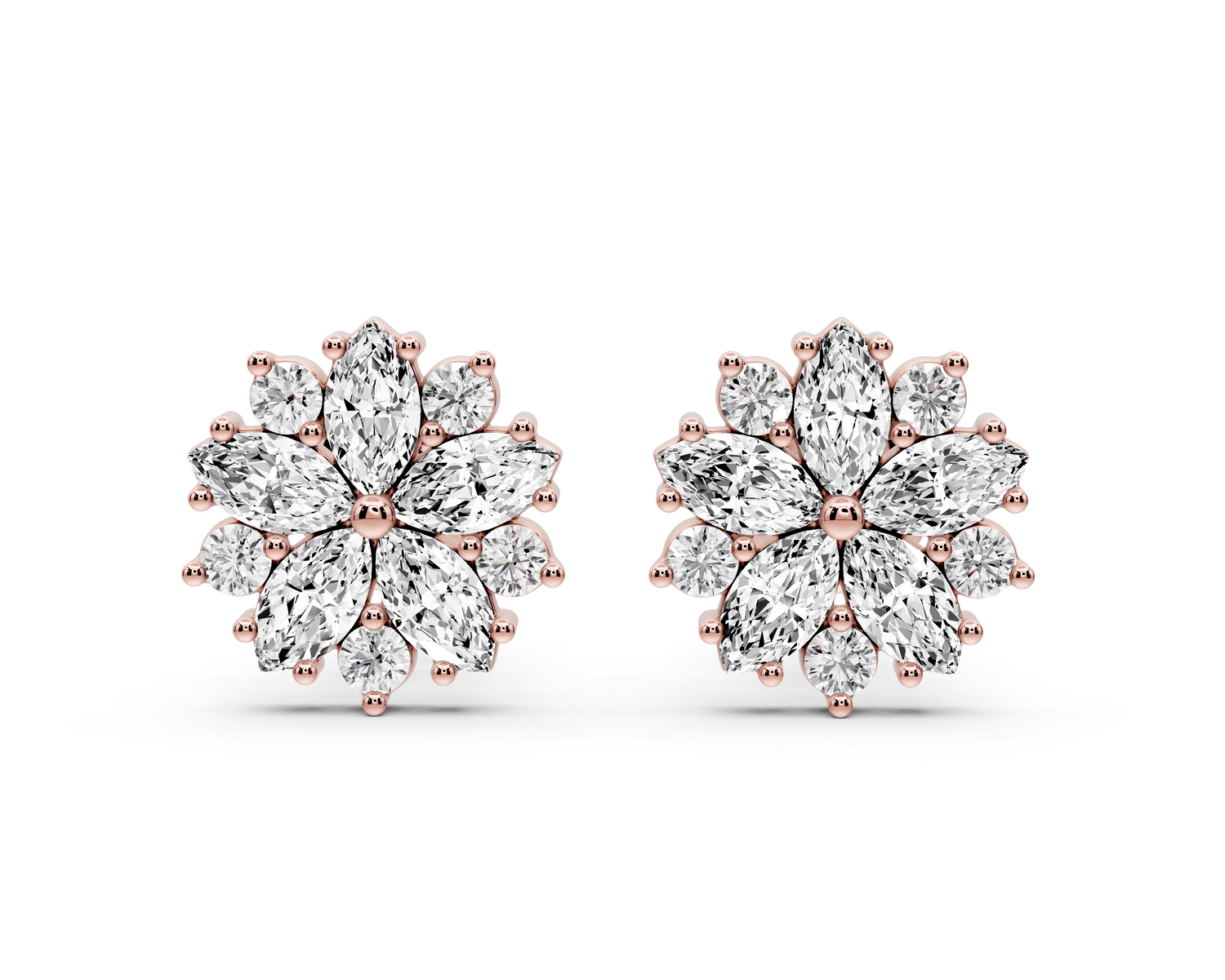 Rose Earrings Rose Gold - Mr. Alex Jewelry