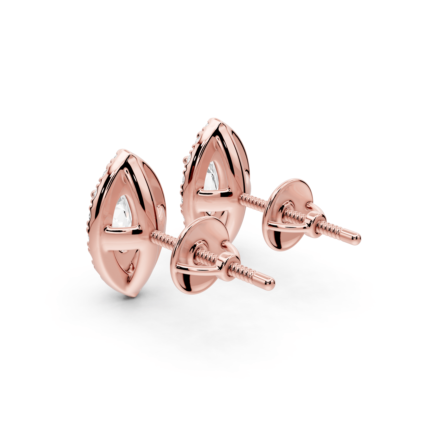 Solis - 1ct 14k rose gold Marquise - Cut Diamond Stud Earrings - Mr. Alex Jewelry