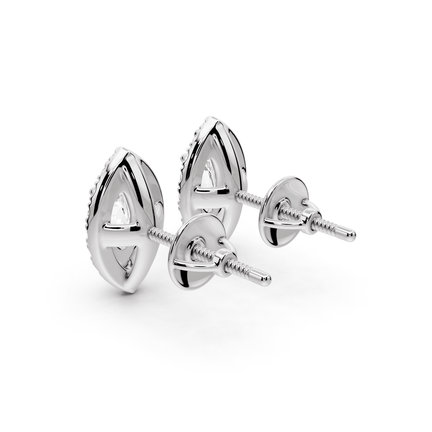 Solis - 1ct 14k white gold Marquise - Cut Diamond Stud Earrings - Mr. Alex Jewelry