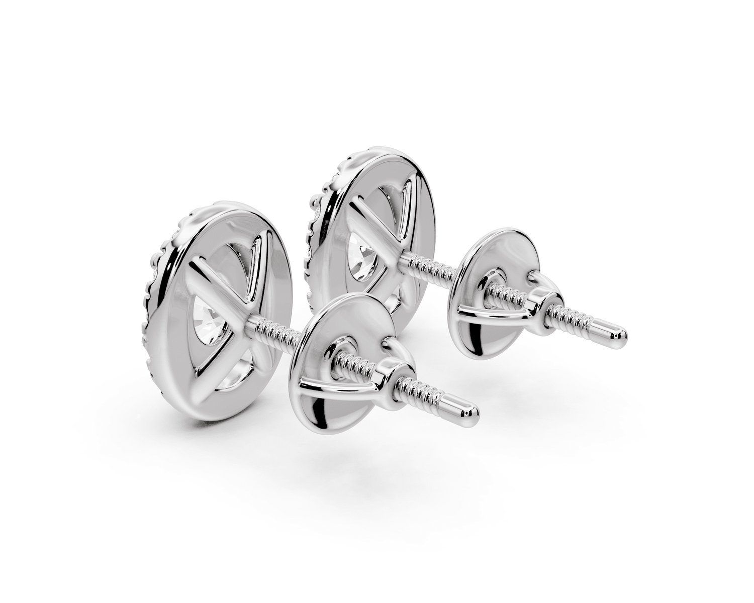 Solis - 1ct 14k white gold Oval - Cut Diamond Stud Earrings - Mr. Alex Jewelry