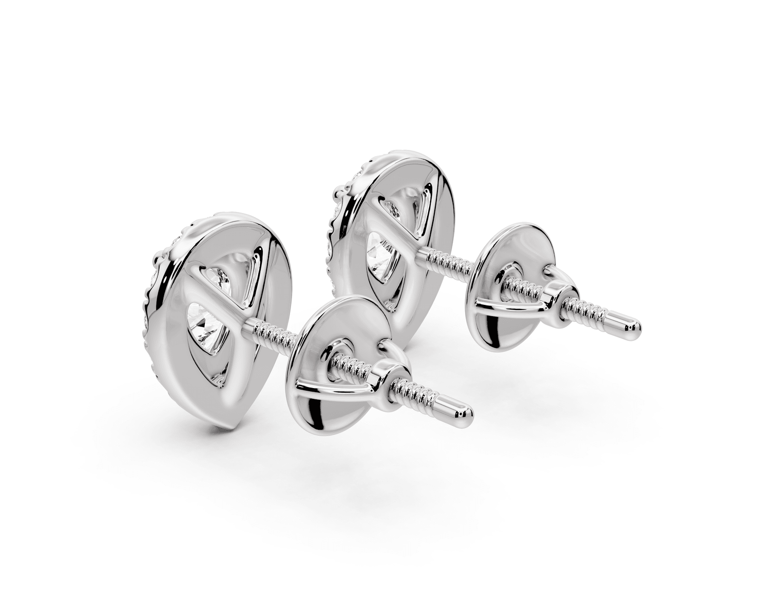 Solis - 1ct 14k white gold Pear - Cut Diamond Stud Earrings - Mr. Alex Jewelry
