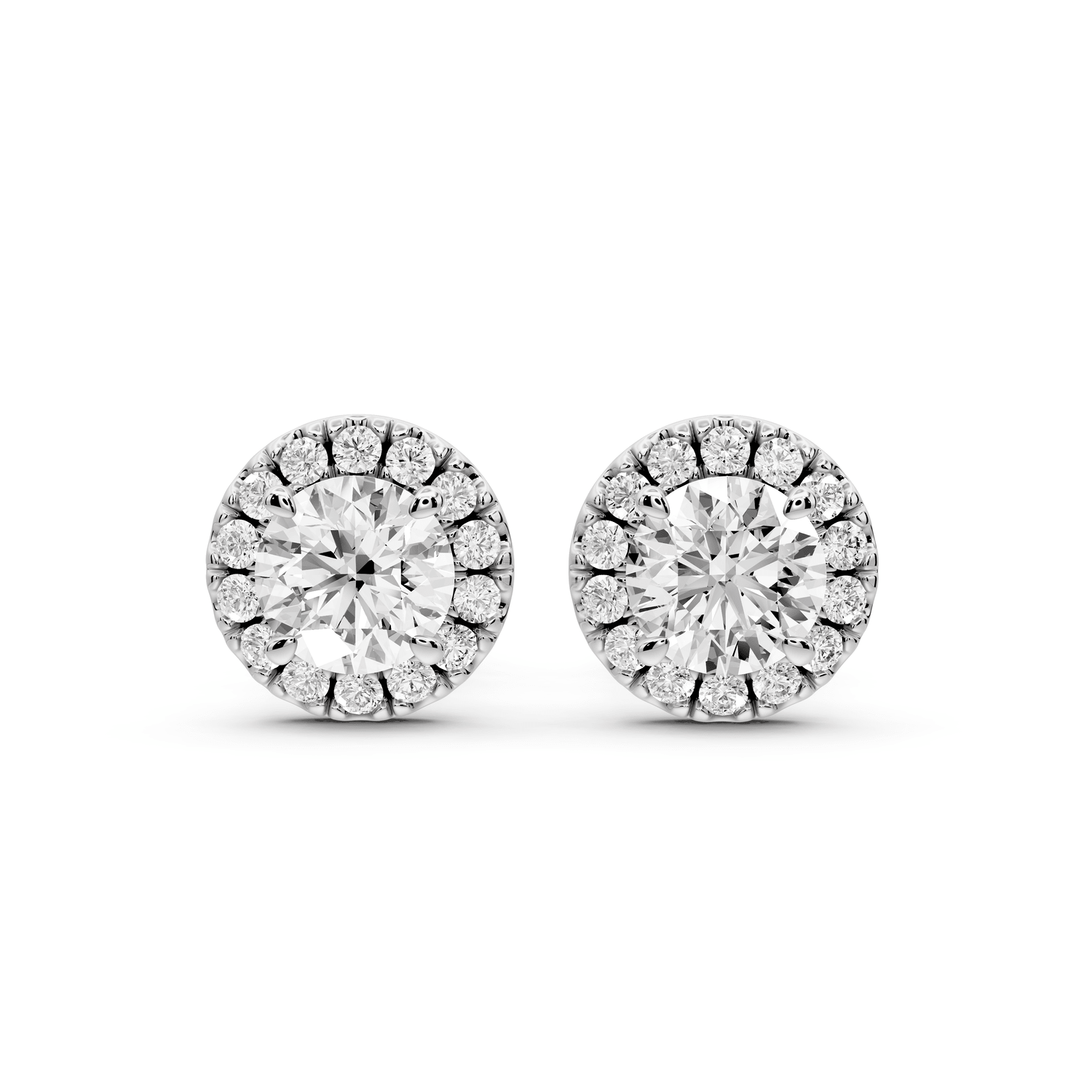Solis - 1ct 14k white gold Round - Cut Diamond Stud Earrings - Mr. Alex Jewelry