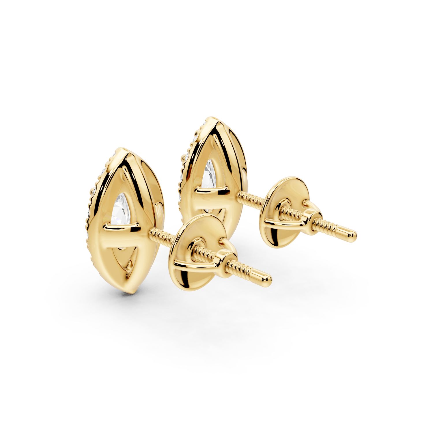 Solis - 1ct 14k yellow gold Marquise - Cut Diamond Stud Earrings - Mr. Alex Jewelry