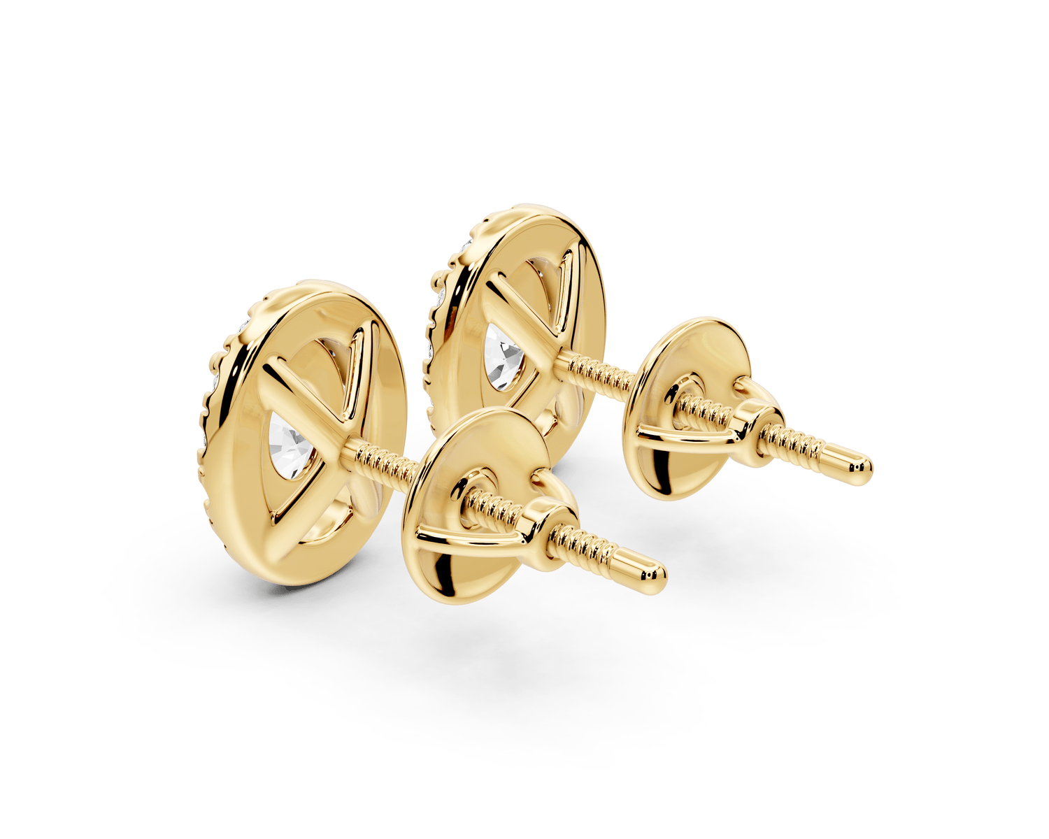 Solis - 1ct 14k yellow gold Oval - Cut Diamond Stud Earrings - Mr. Alex Jewelry