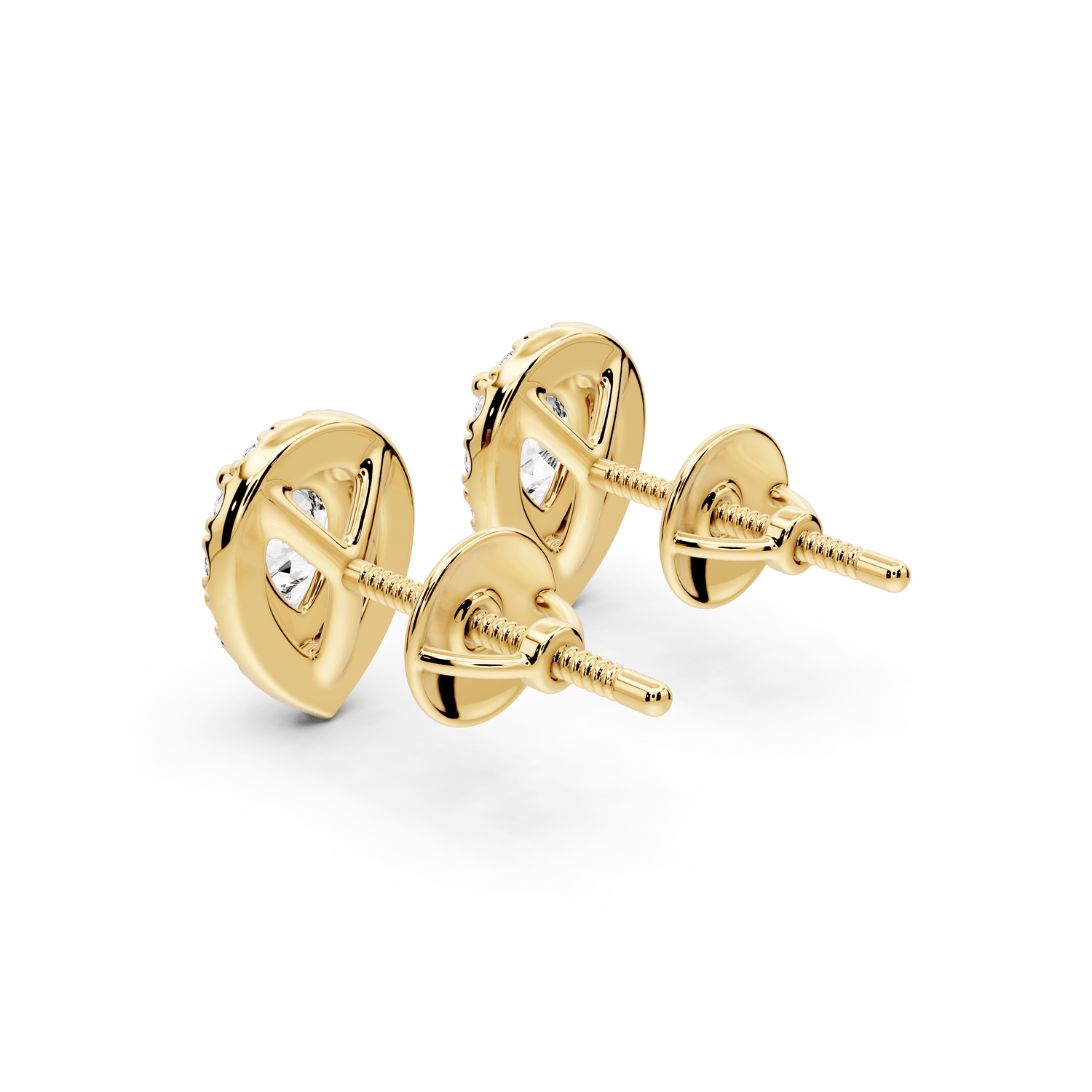 Solis - 1ct 14k yellow gold Pear - Cut Diamond Stud Earrings - Mr. Alex Jewelry