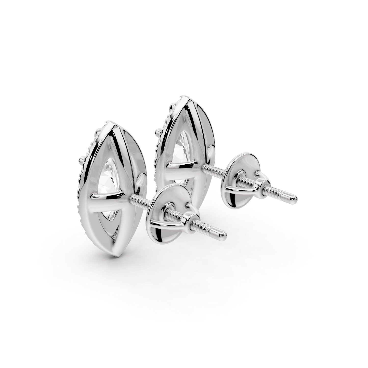 Solis - 2ct 14k white gold Marquise - Cut Diamond Stud Earrings - Mr. Alex Jewelry