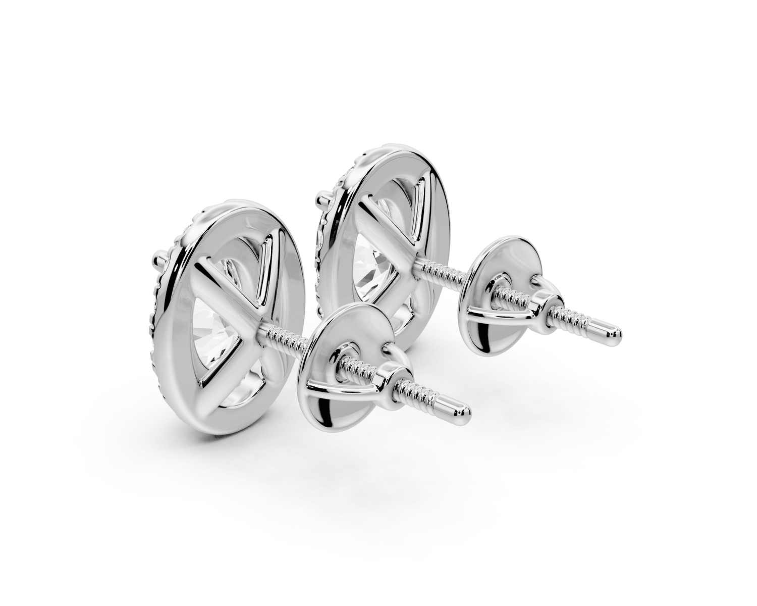 Solis - 2ct 14k white gold Oval - Cut Diamond Stud Earrings - Mr. Alex Jewelry