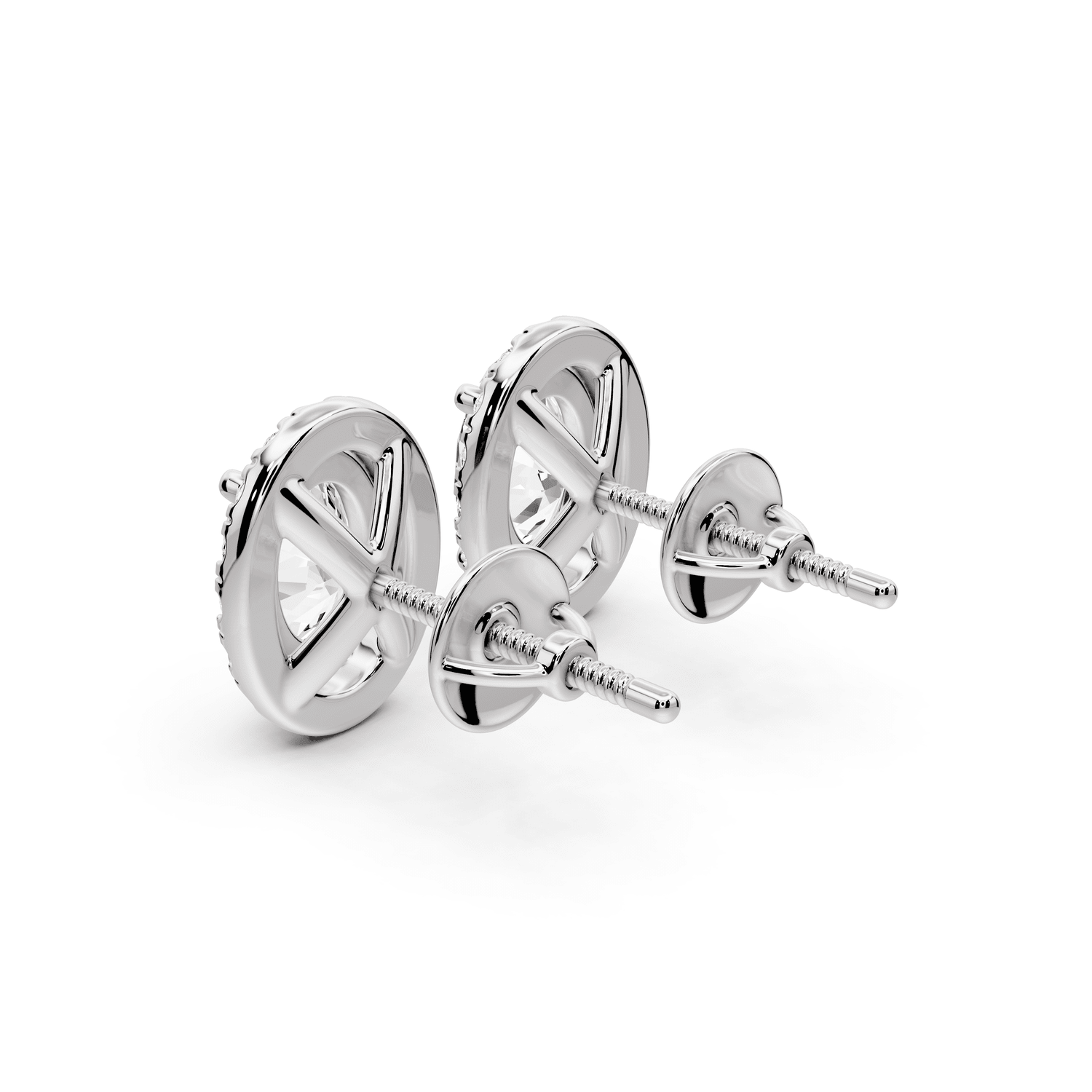 Solis - 2ct 14k white gold Oval - Cut Diamond Stud Earrings - Mr. Alex Jewelry