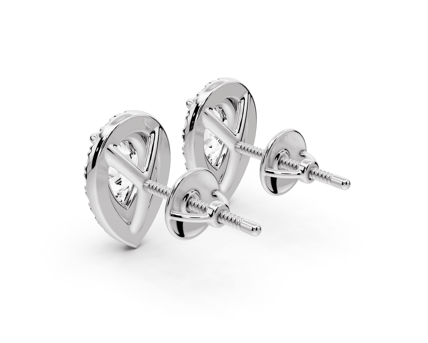 Solis - 2ct 14k white gold Pear - Cut Diamond Stud Earrings - Mr. Alex Jewelry